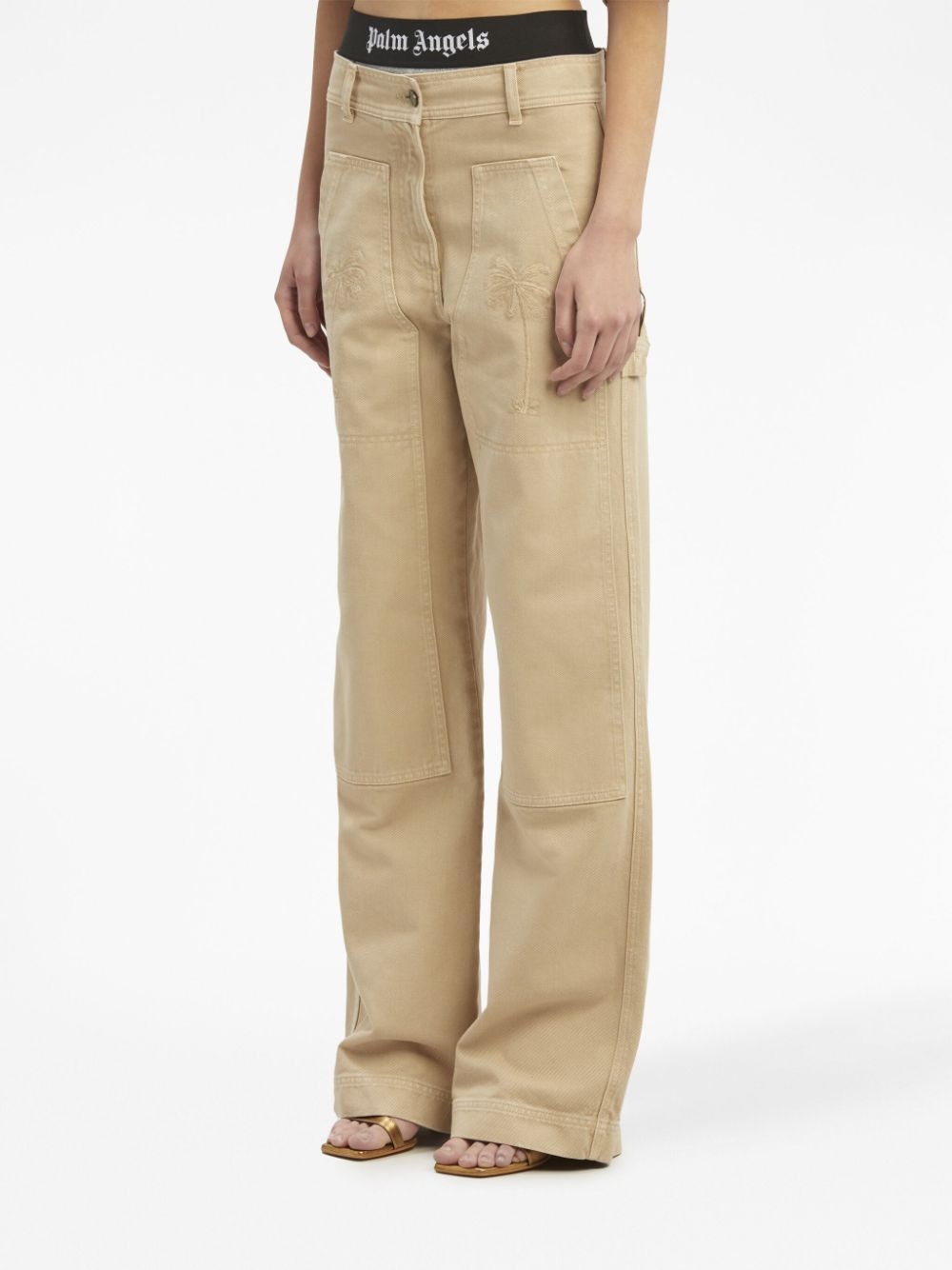mid-rise straight-leg trousers - 4