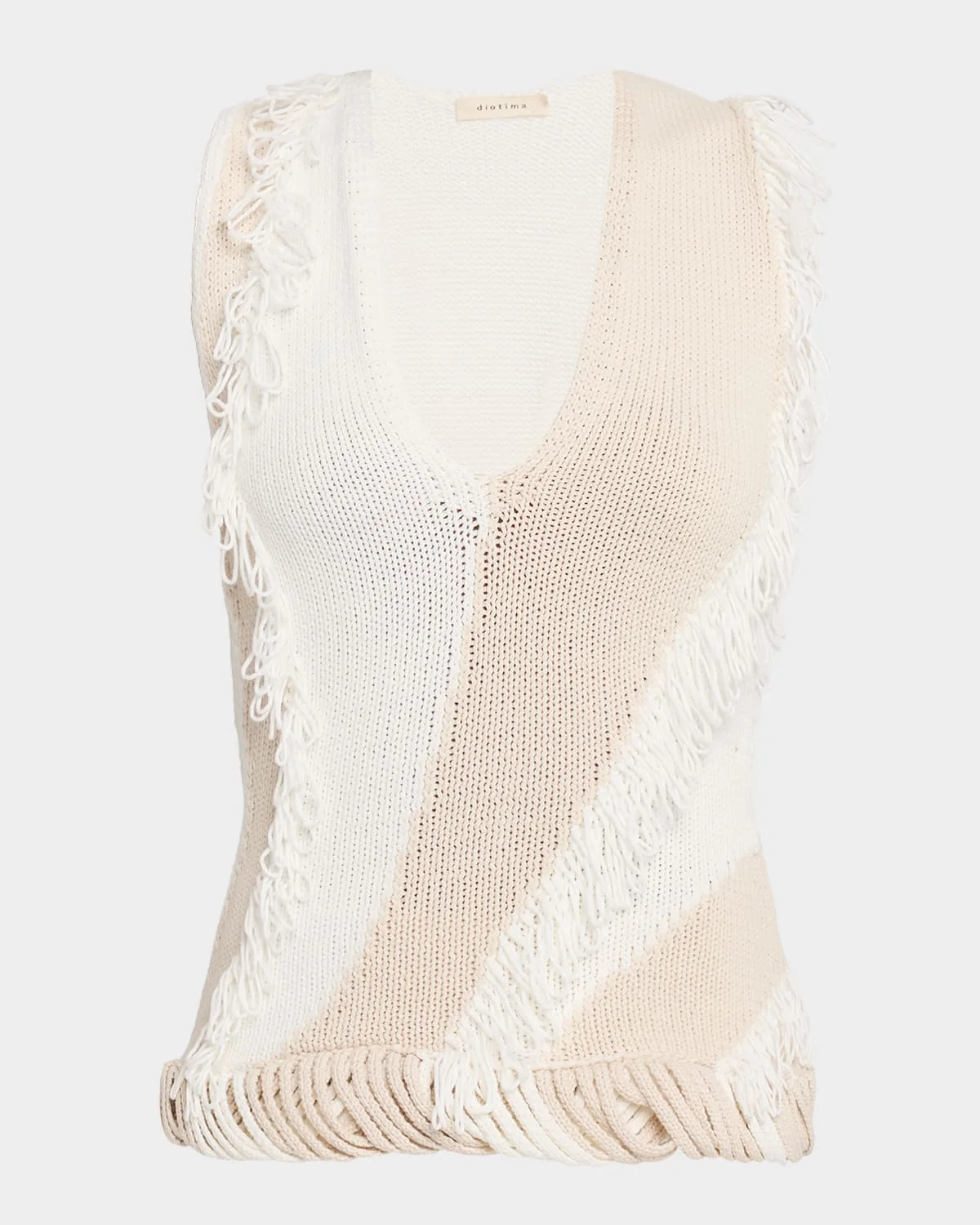 Roaring Fringed Sleeveless Knit Top - 1