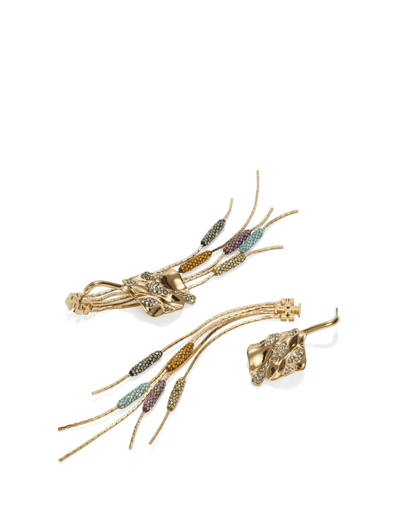 Runway embellished front-backs earrings 3