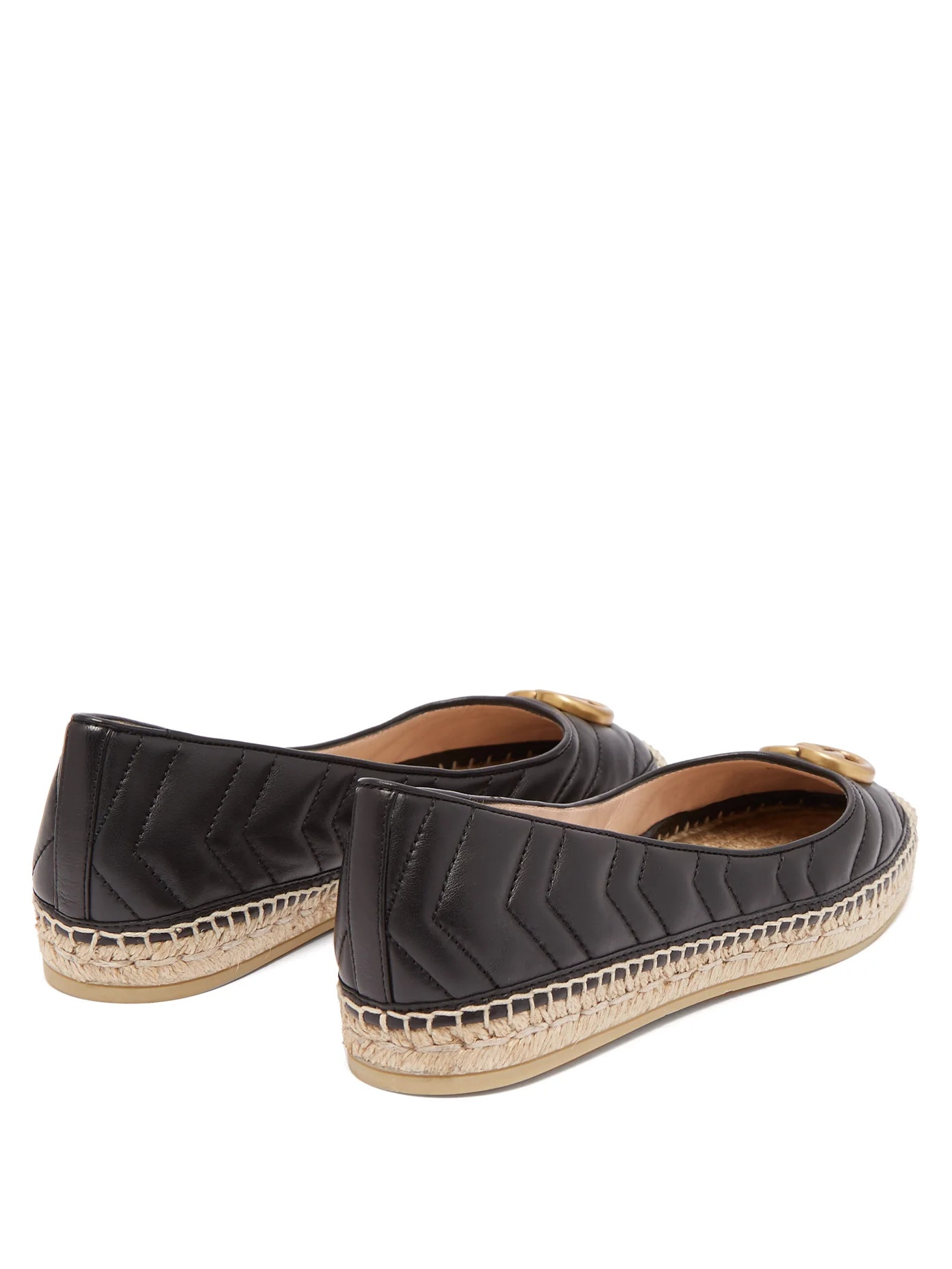 Pilar chevron-quilted leather espadrilles - 4