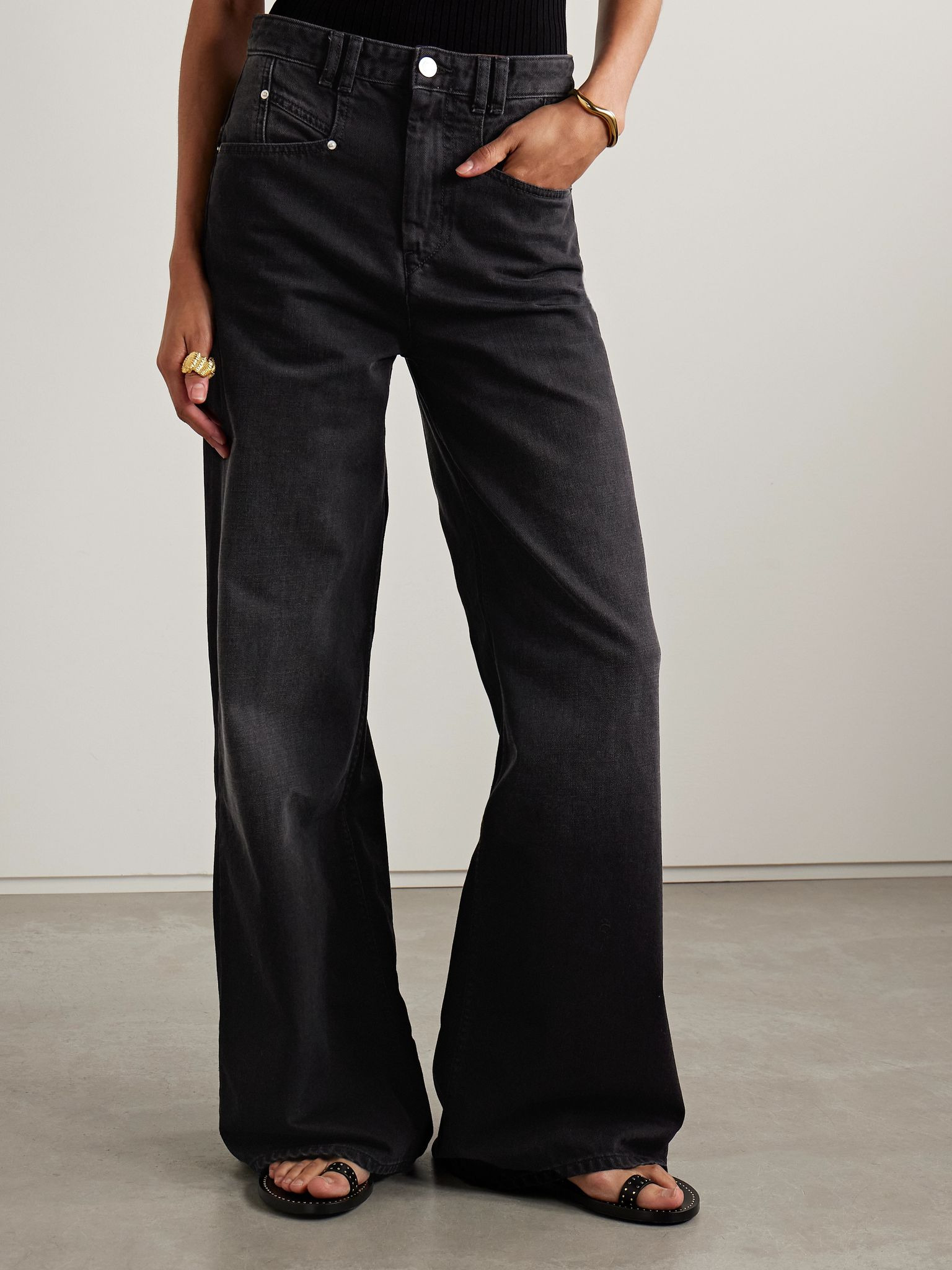 Lemony high-rise wide-leg jeans - 3