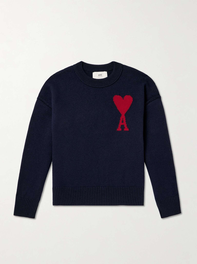 Logo-Intarsia Virgin Wool Sweater - 1