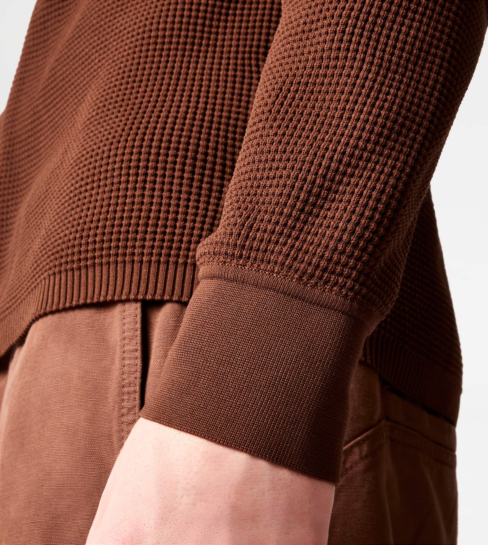 SHIRT IN KNIT - BROWN - 3