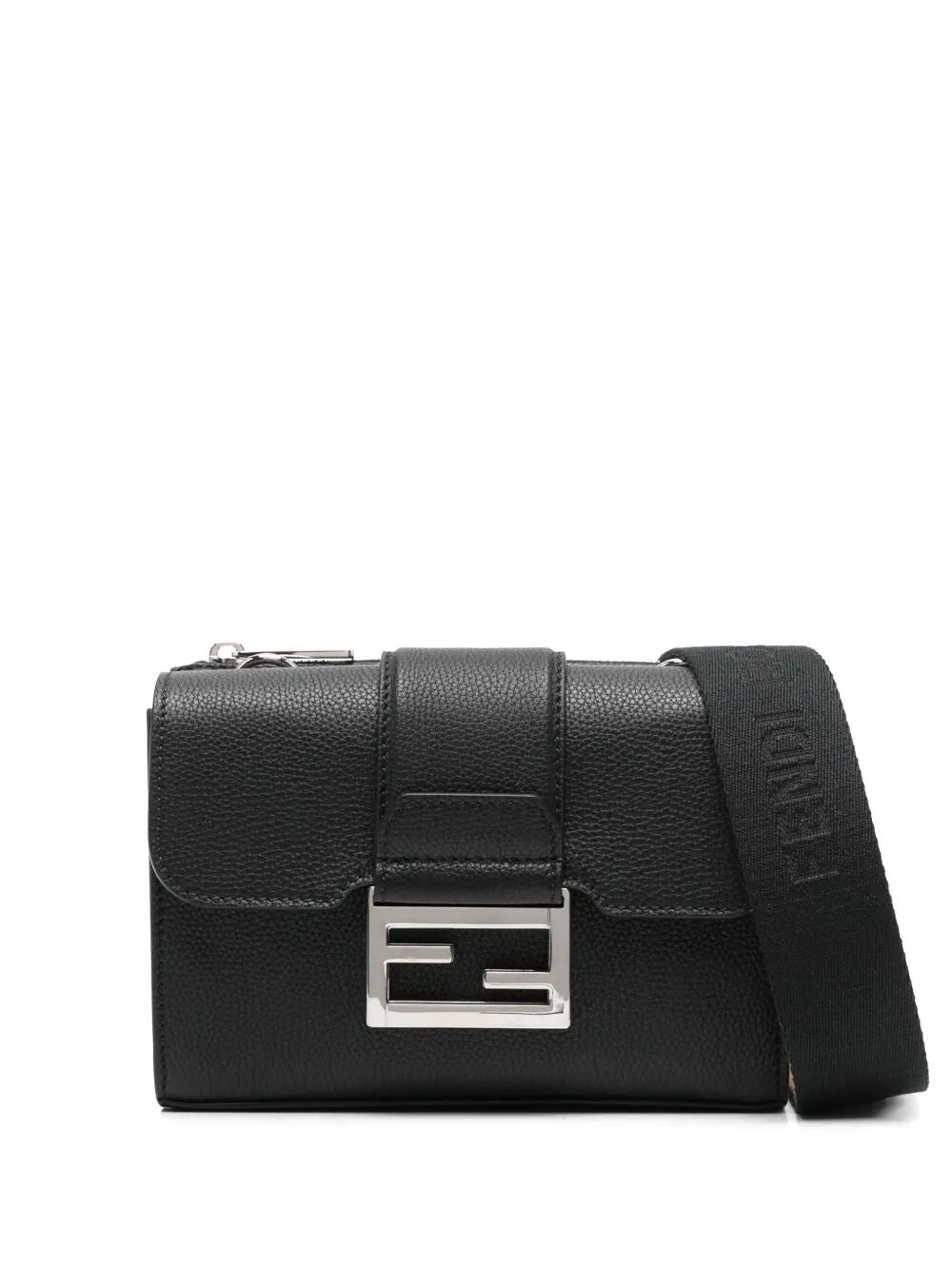 Fendi Men Full-Grain Leather Double Baguette Bag - 1