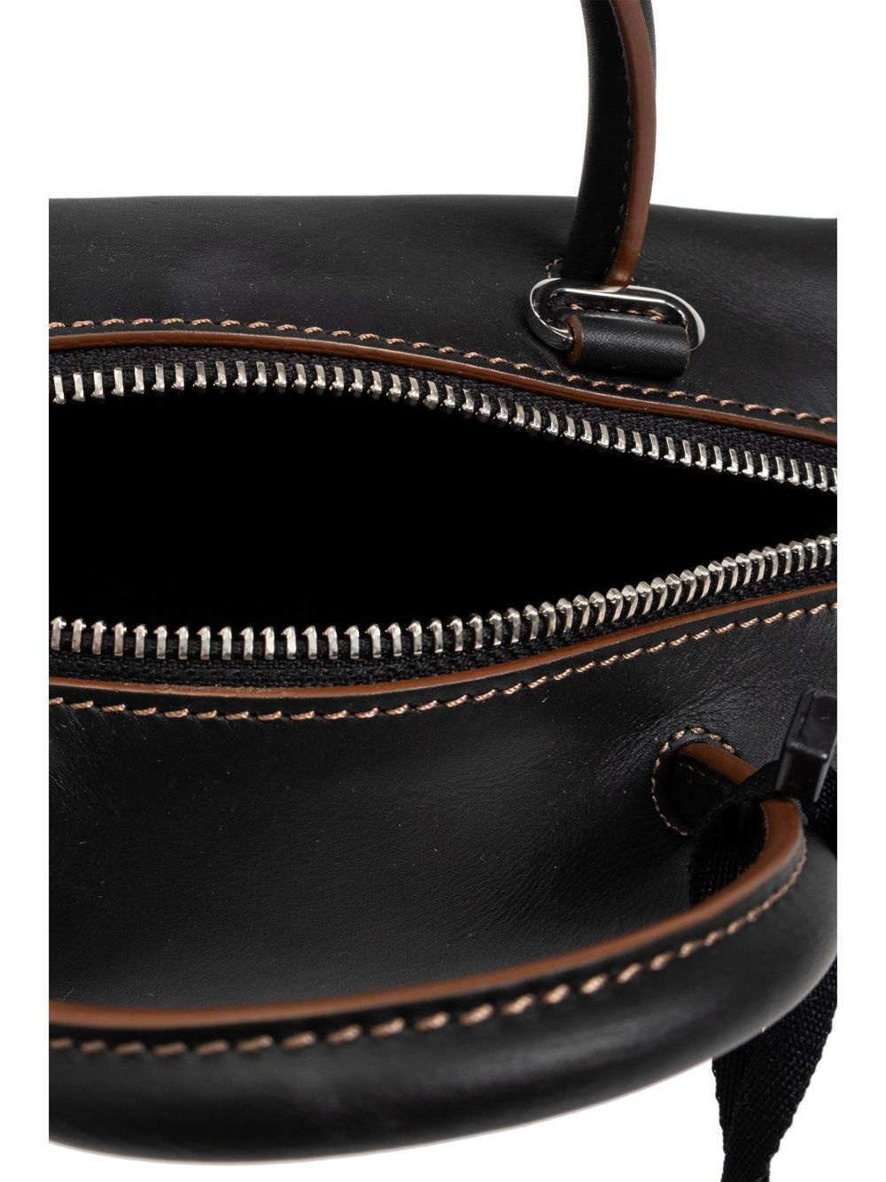 logo-print leather tote bag - 5