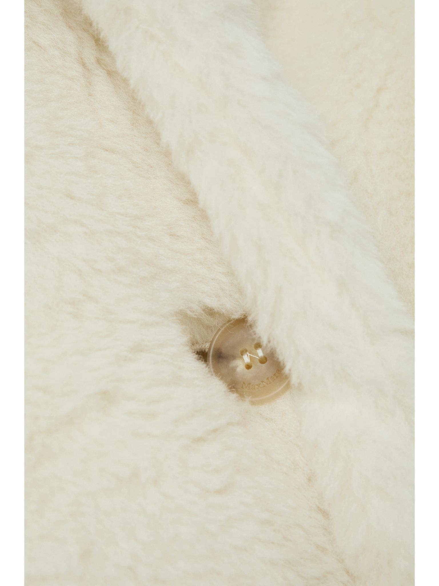 Tedgirl double-breasted alpaca, wool and silk-blend coat Ivory - 5