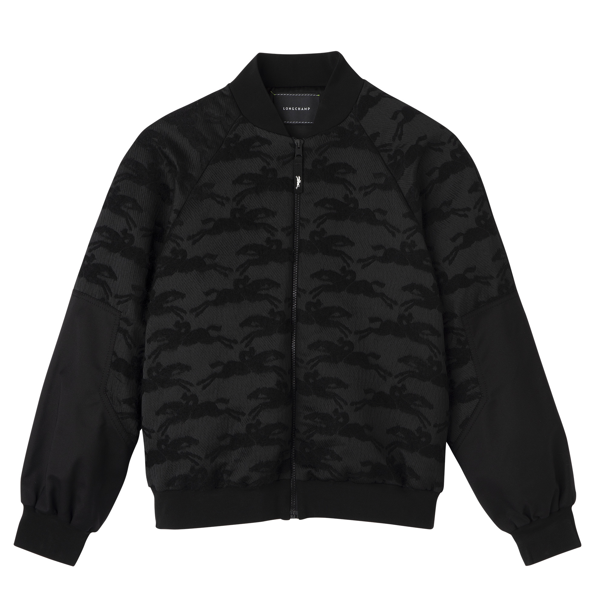 Bomber spirit short blouson Black - Jacquard fabric - 1