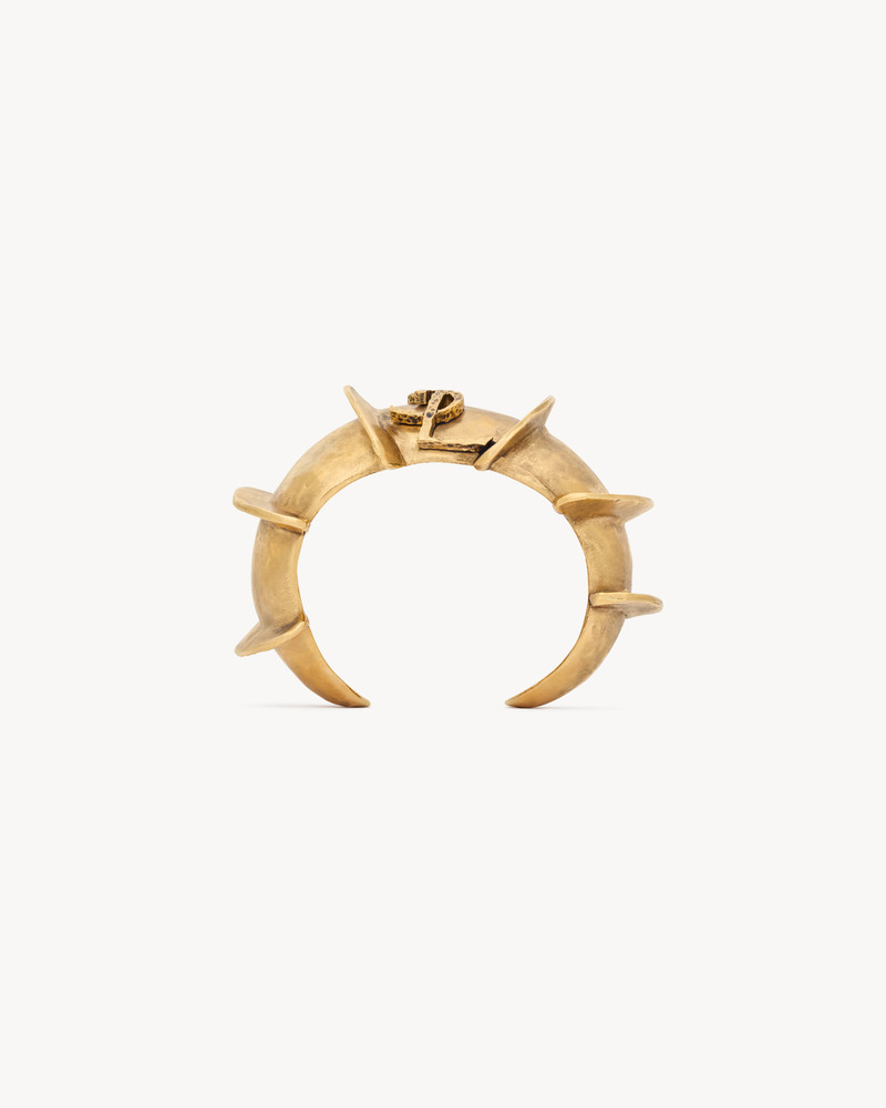 SAINT LAURENT CASSANDRE CATERPILLAR CUFF IN METAL outlook