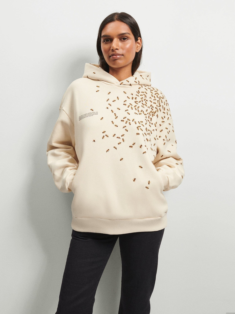 PANGAIA Womens Bee The Change Hoodie - Undyed outlook