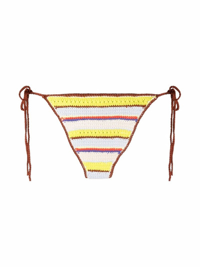 GANNI striped crochet bikini bottoms outlook