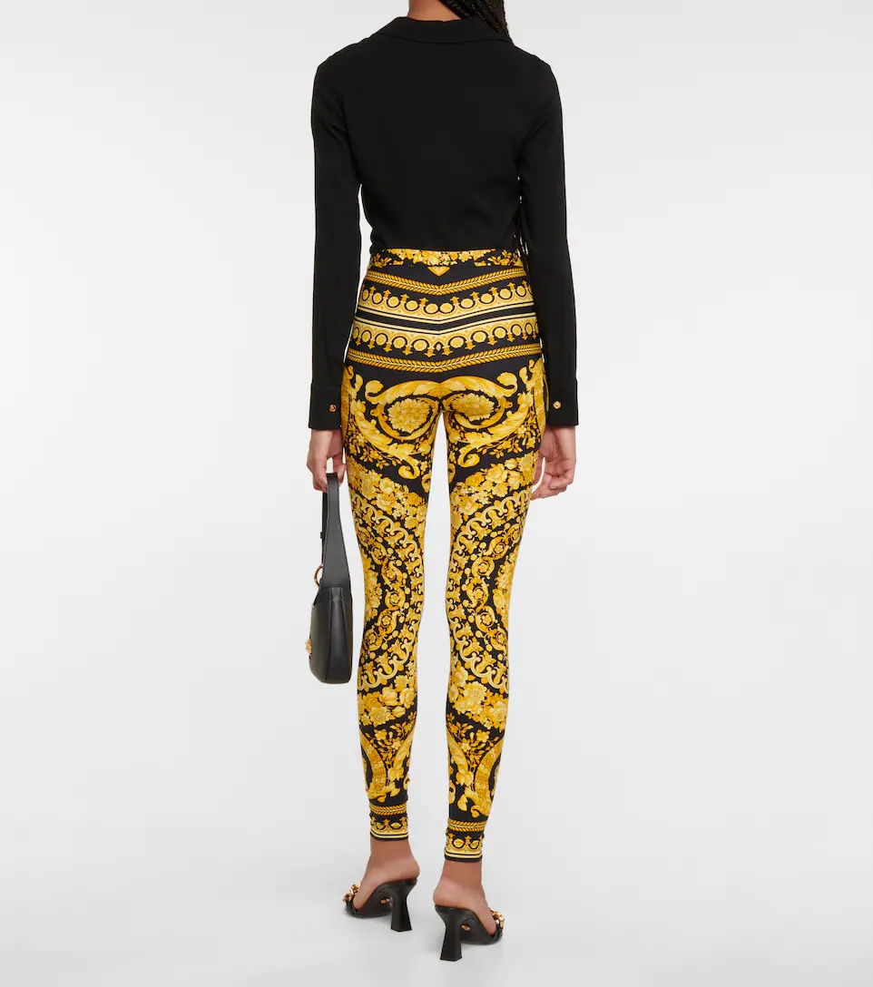 Barocco mid-rise leggings - 3