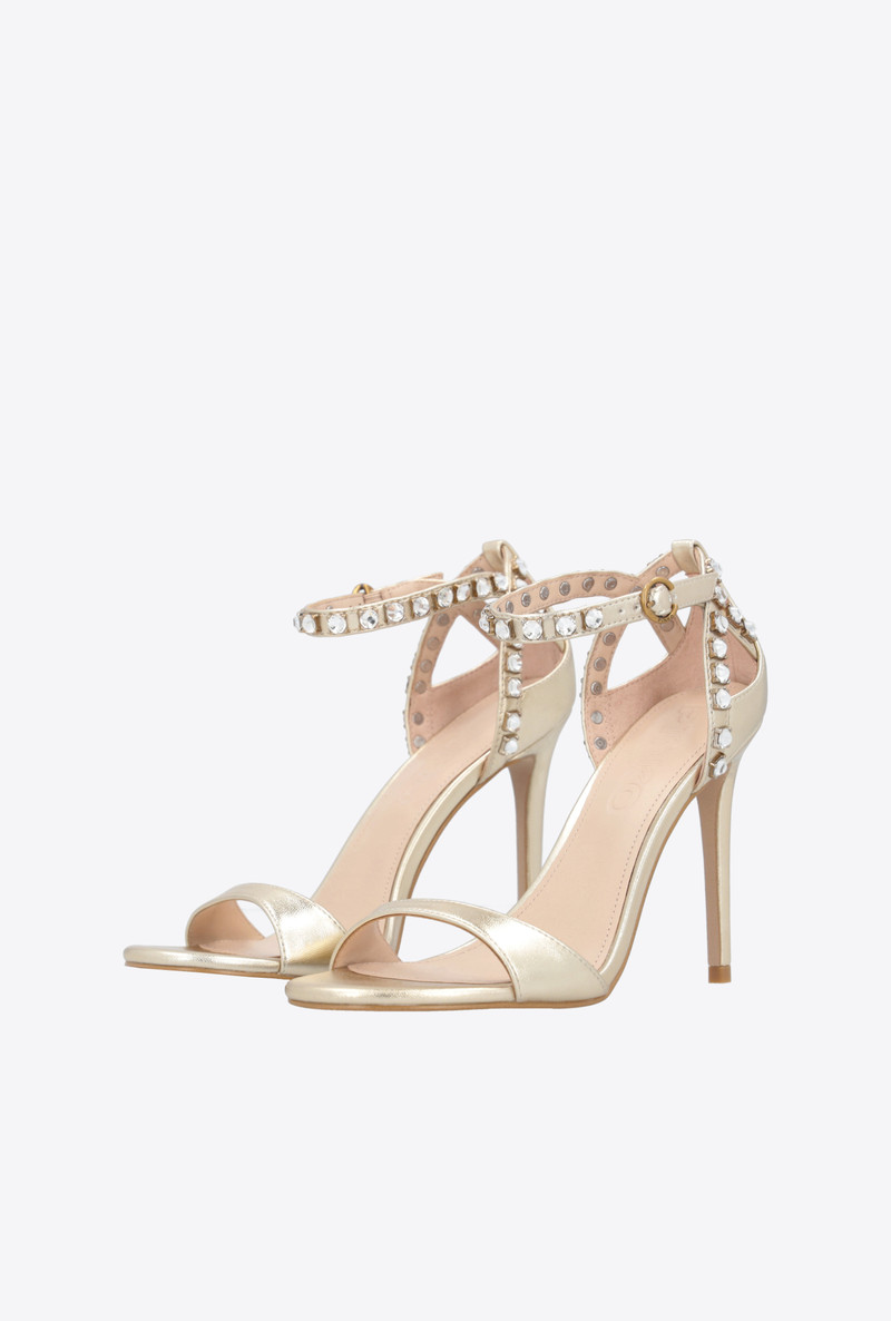 LAMINATED SANDALS WITH RHINESTONES 6