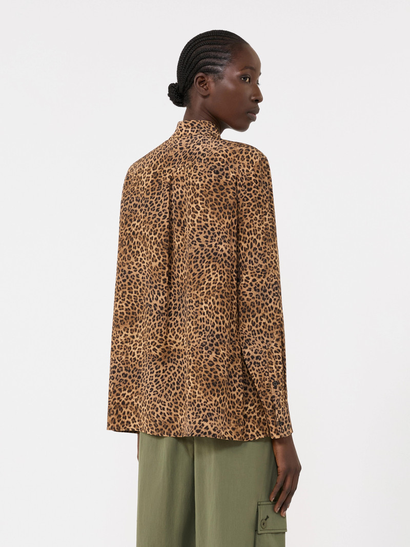 LEMMA Printed silk pocket shirt - CAMEL 4