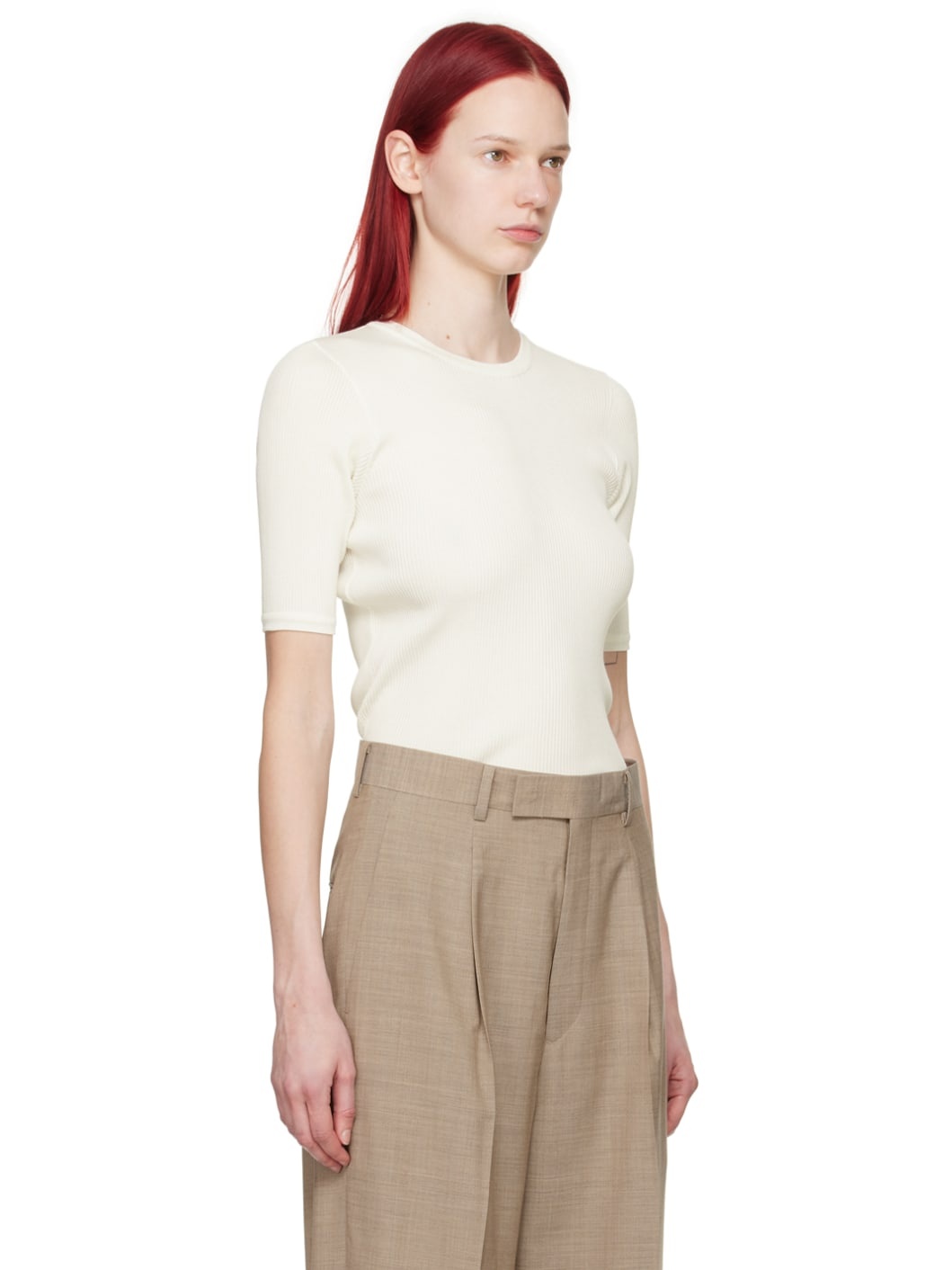 White Rib T-Shirt - 2