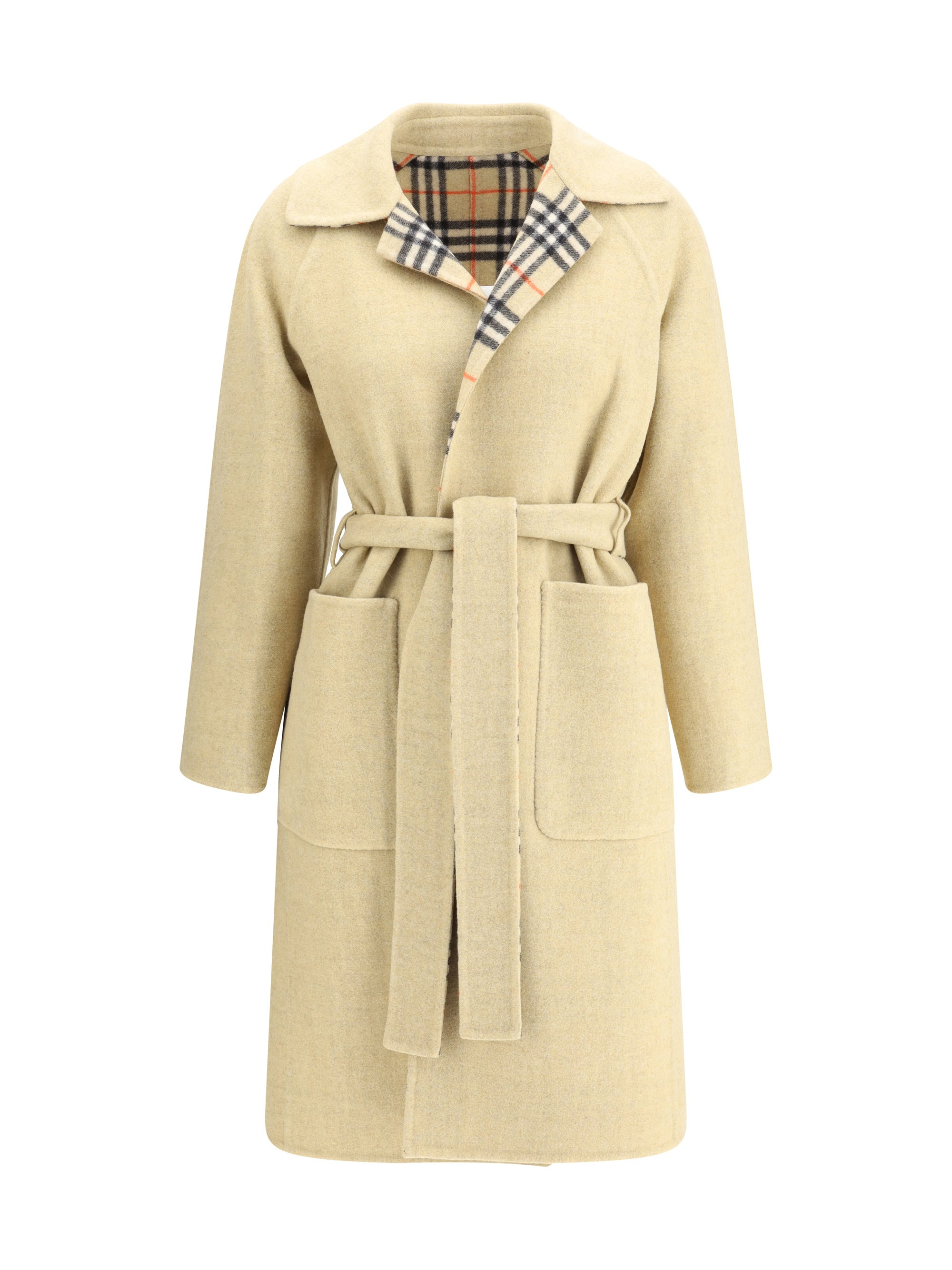 Burberry Women Reversible Wool Robe Coat - 1