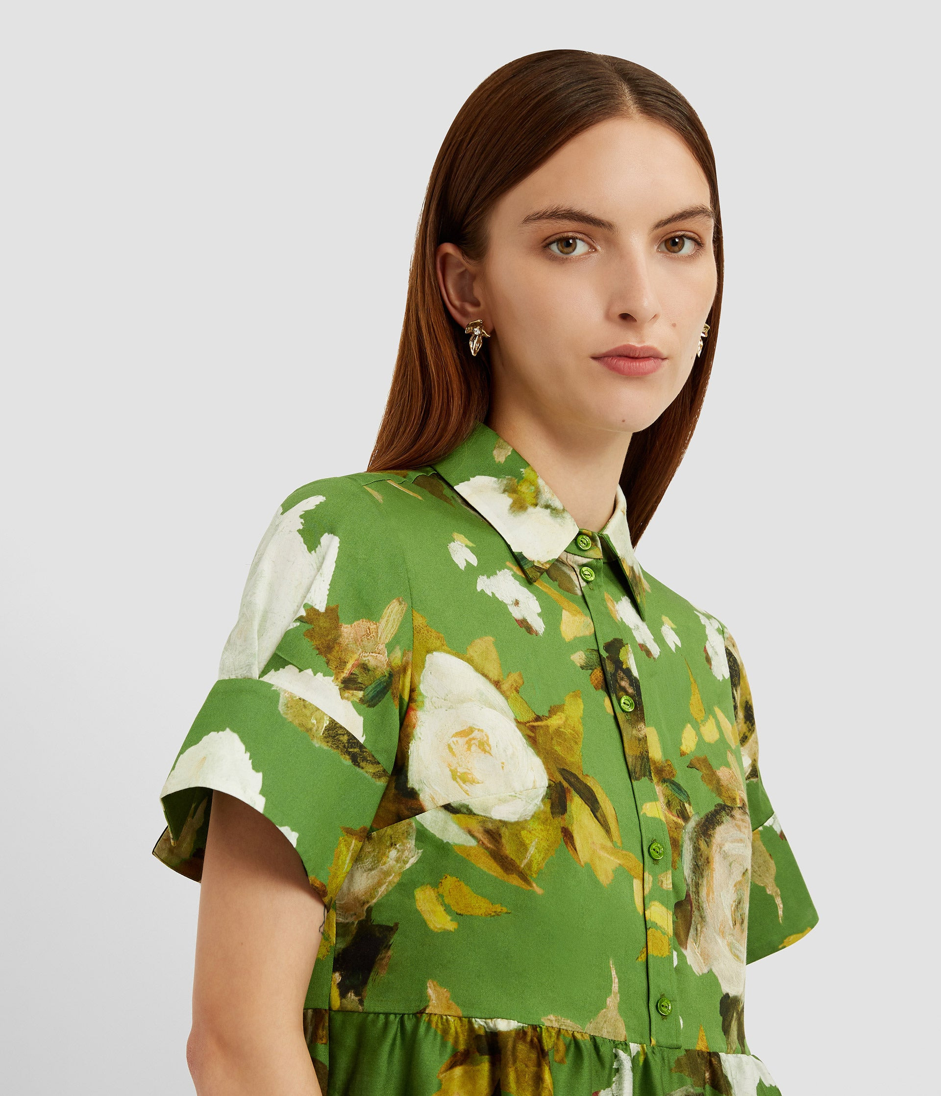 SHORT SLEEVE MINI SHIRT DRESS - 3