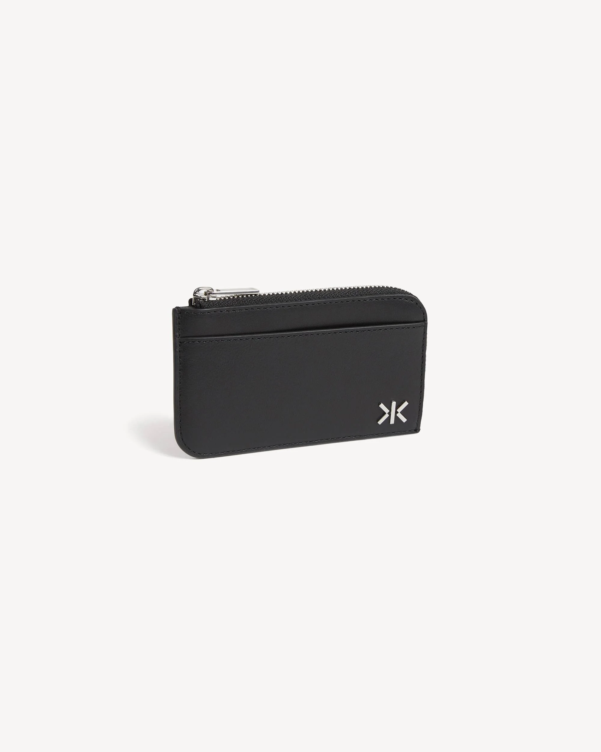 'KENZO Double K' zip card holder in leather - 1