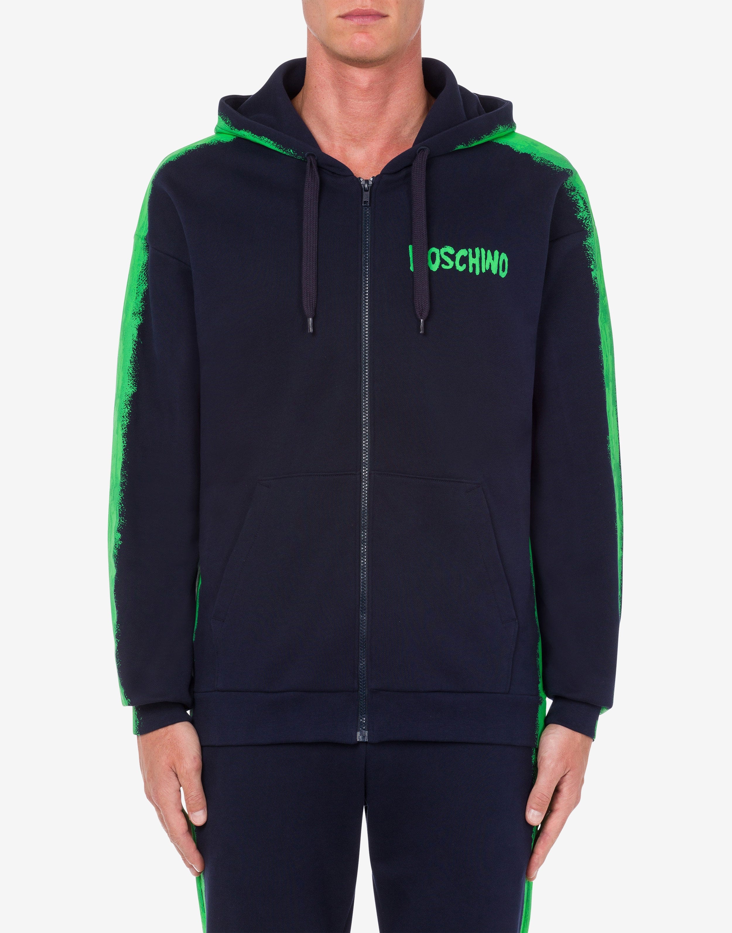 MOSCHINO PAINT ZIPPED SWEATSHIRT - 2