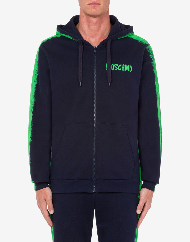 Moschino MOSCHINO PAINT ZIPPED SWEATSHIRT outlook