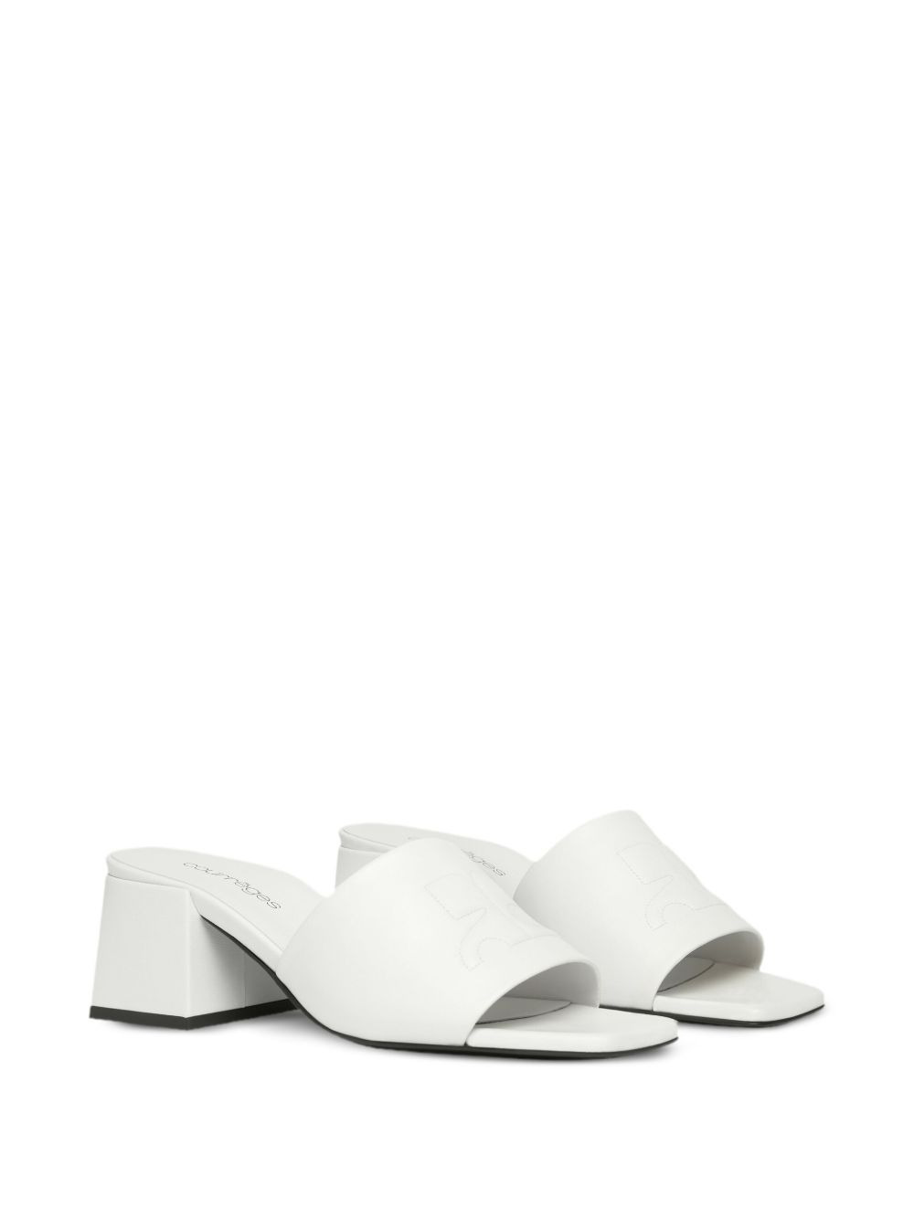 55mm leather block-heel sandals - 2