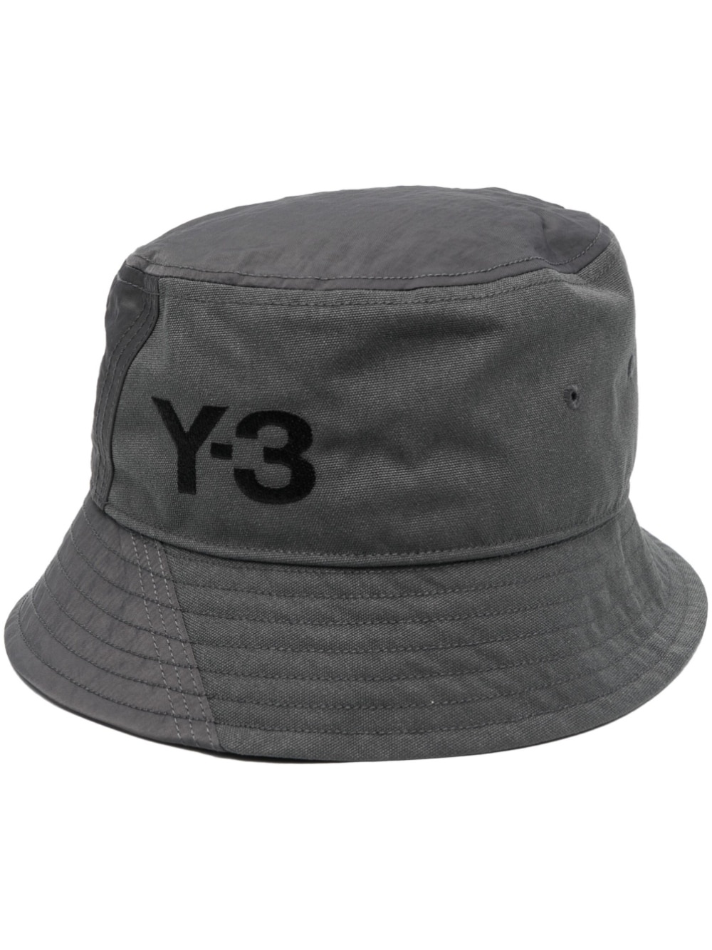 logo-print panelled bucket hat - 1