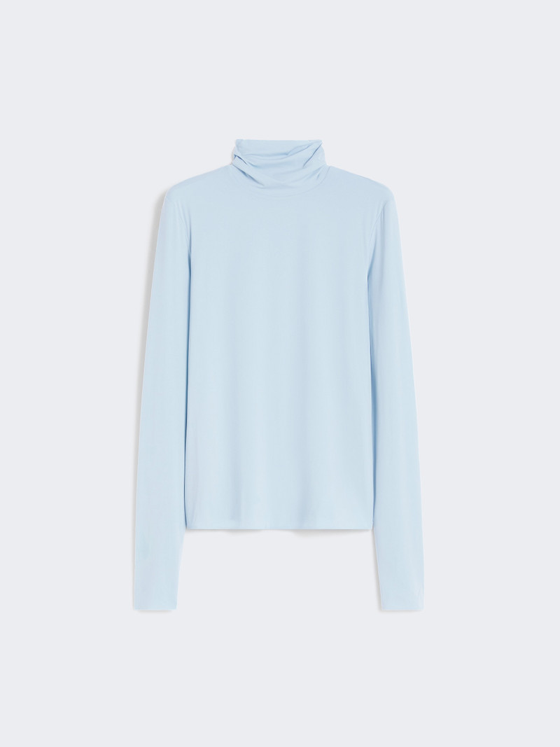 STONE Skintight jersey polo-neck sweater 1