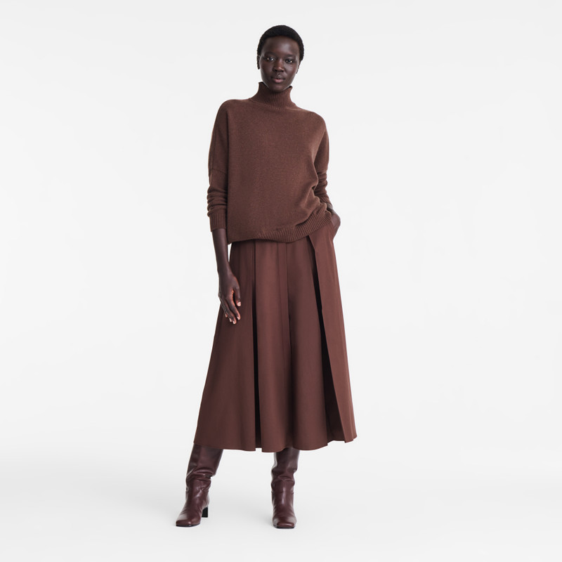 Longchamp High neck sweater Coffee - OTHER outlook