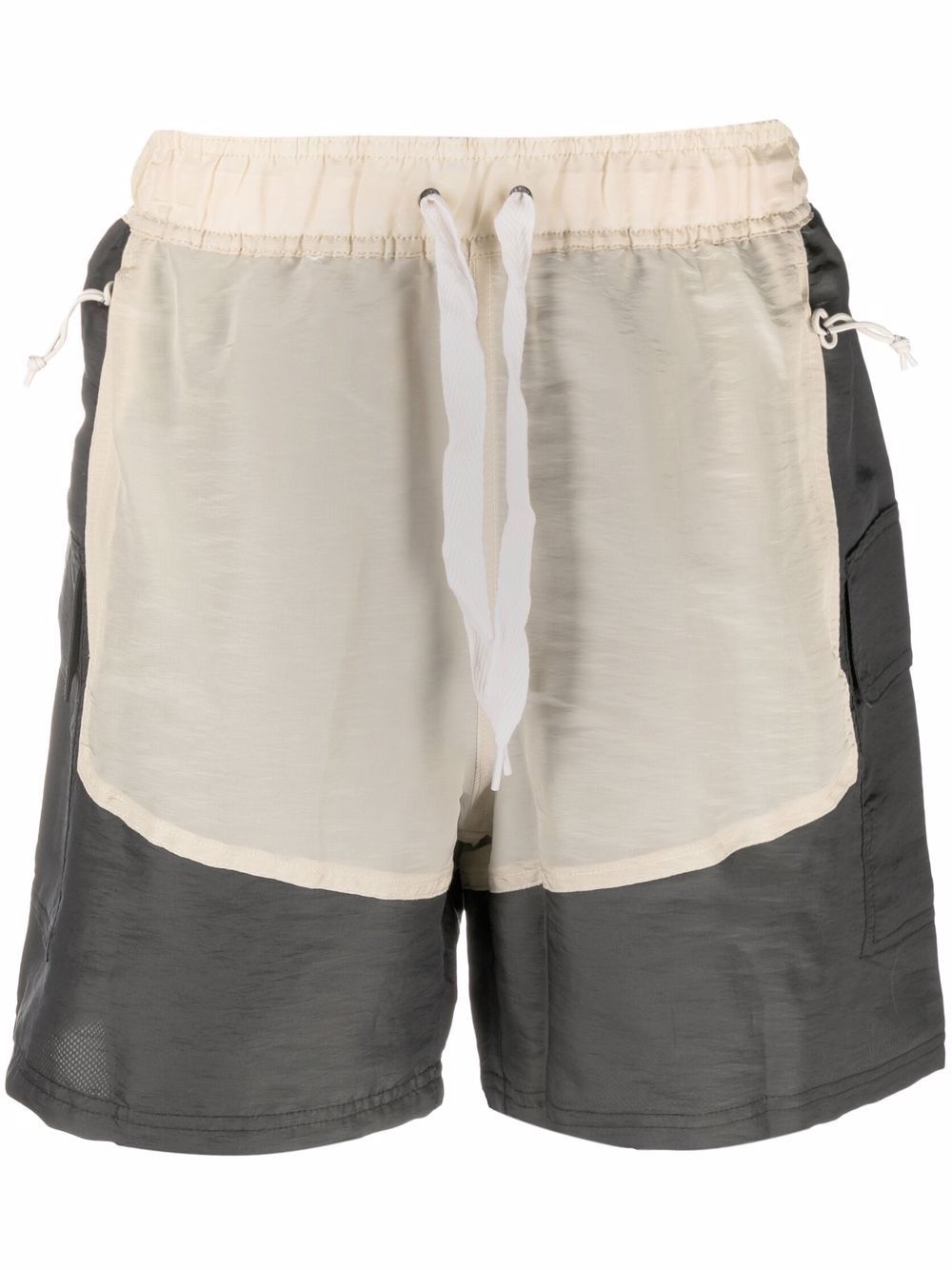 x Rhuigi two-tone drawstring track shorts - 1