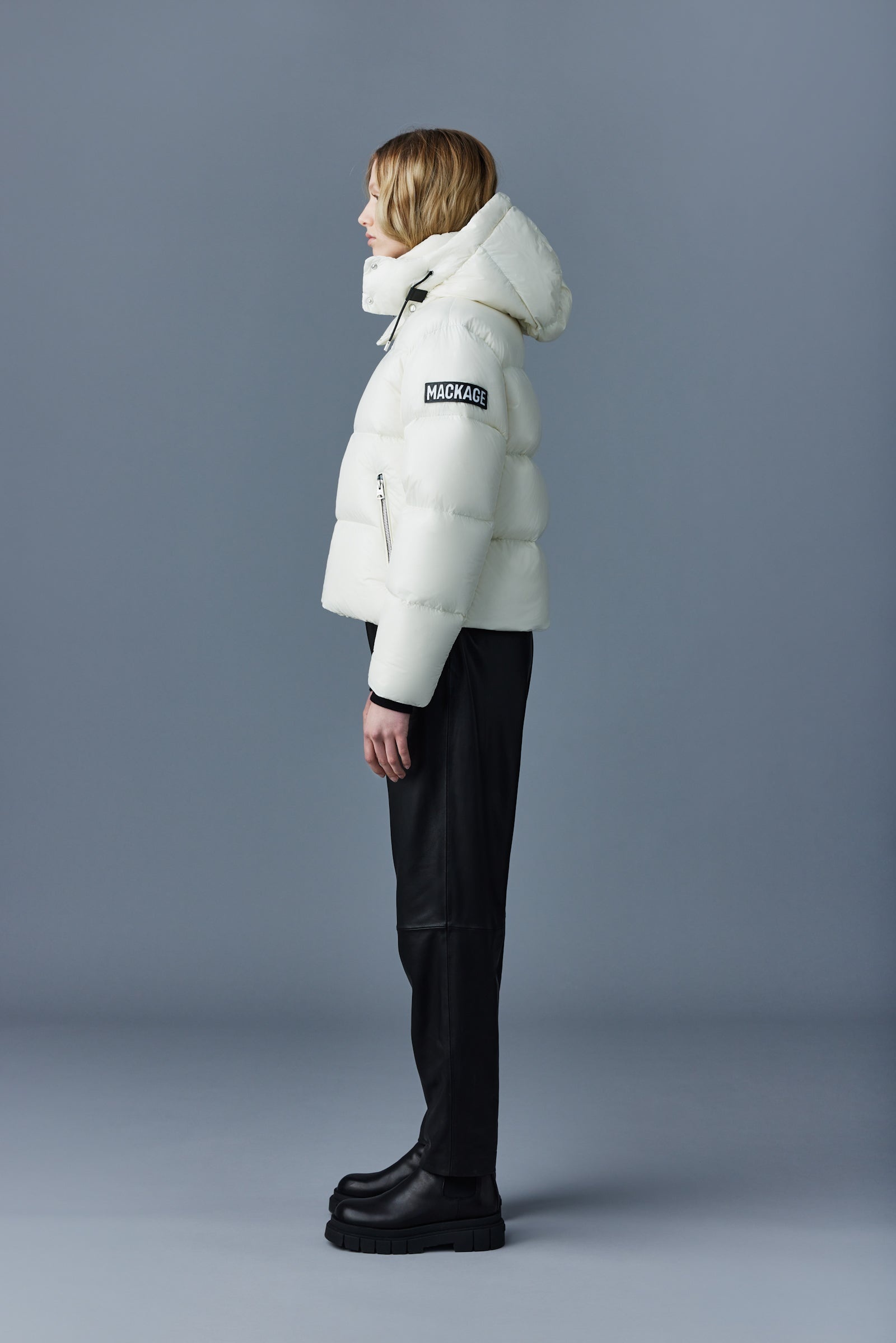 EVIE lustrous light down jacket with hood   for ladies - 3