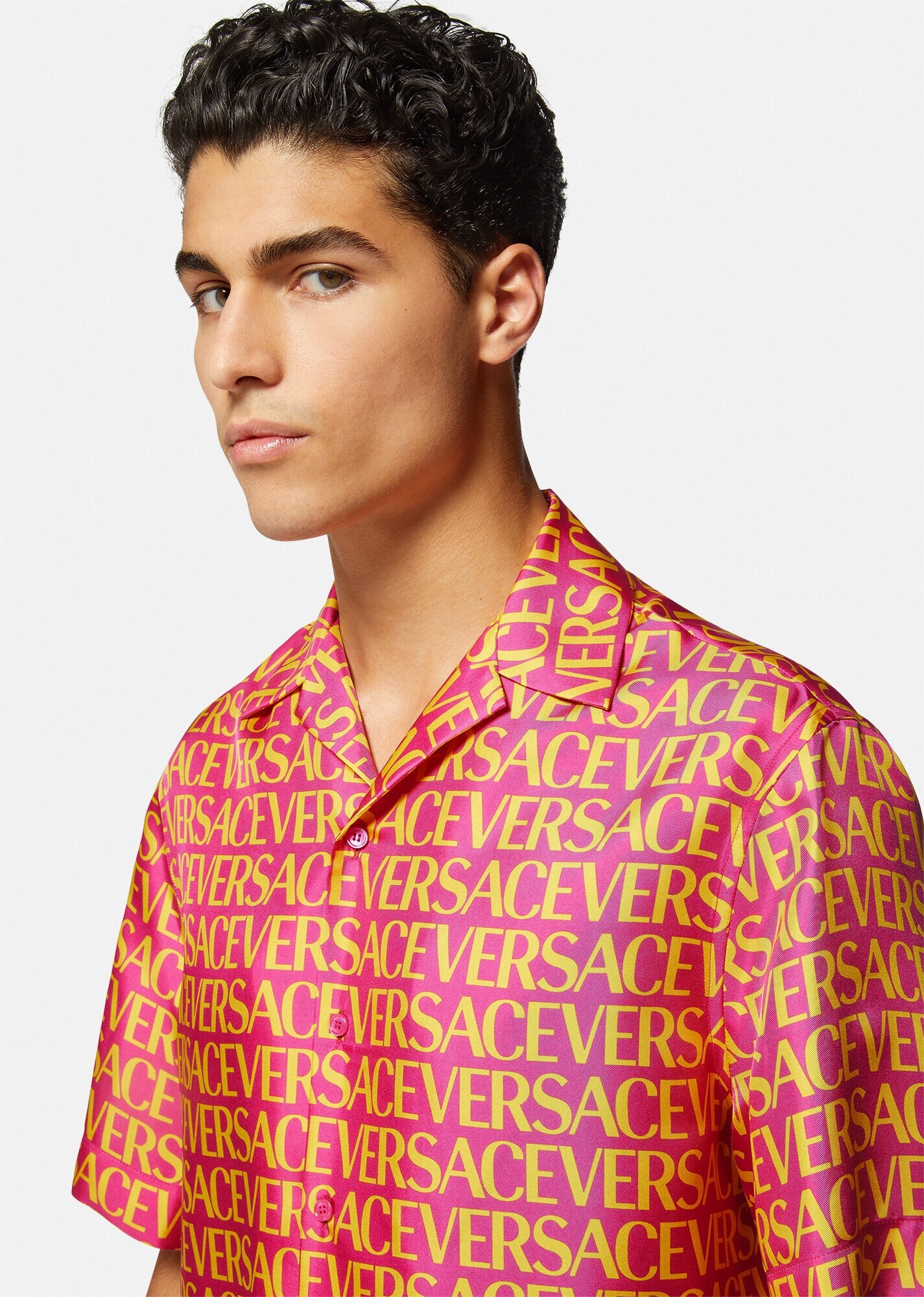 Versace Allover Silk Shirt - 5