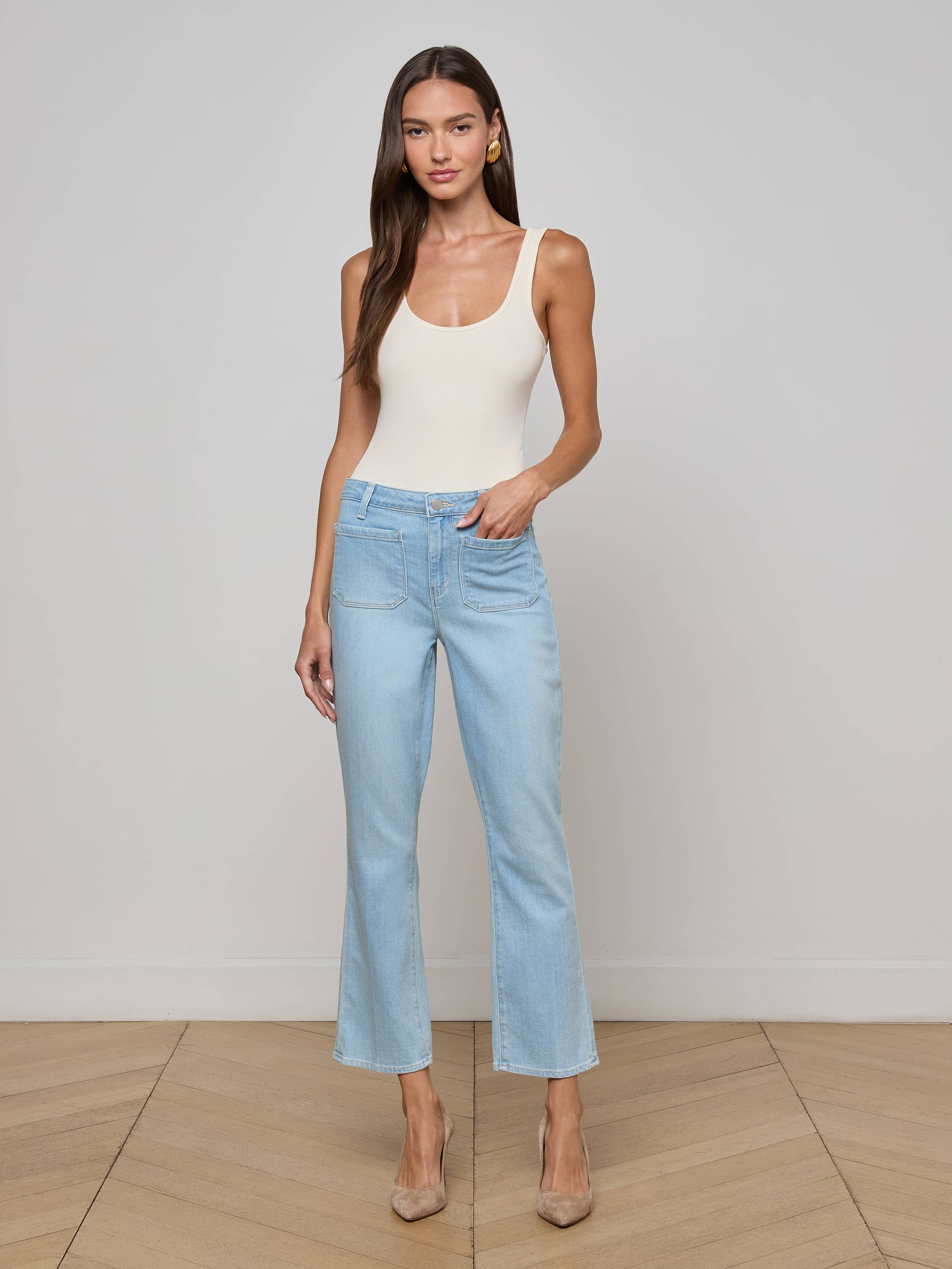 Noya Cropped Slim Flare Jean - 3