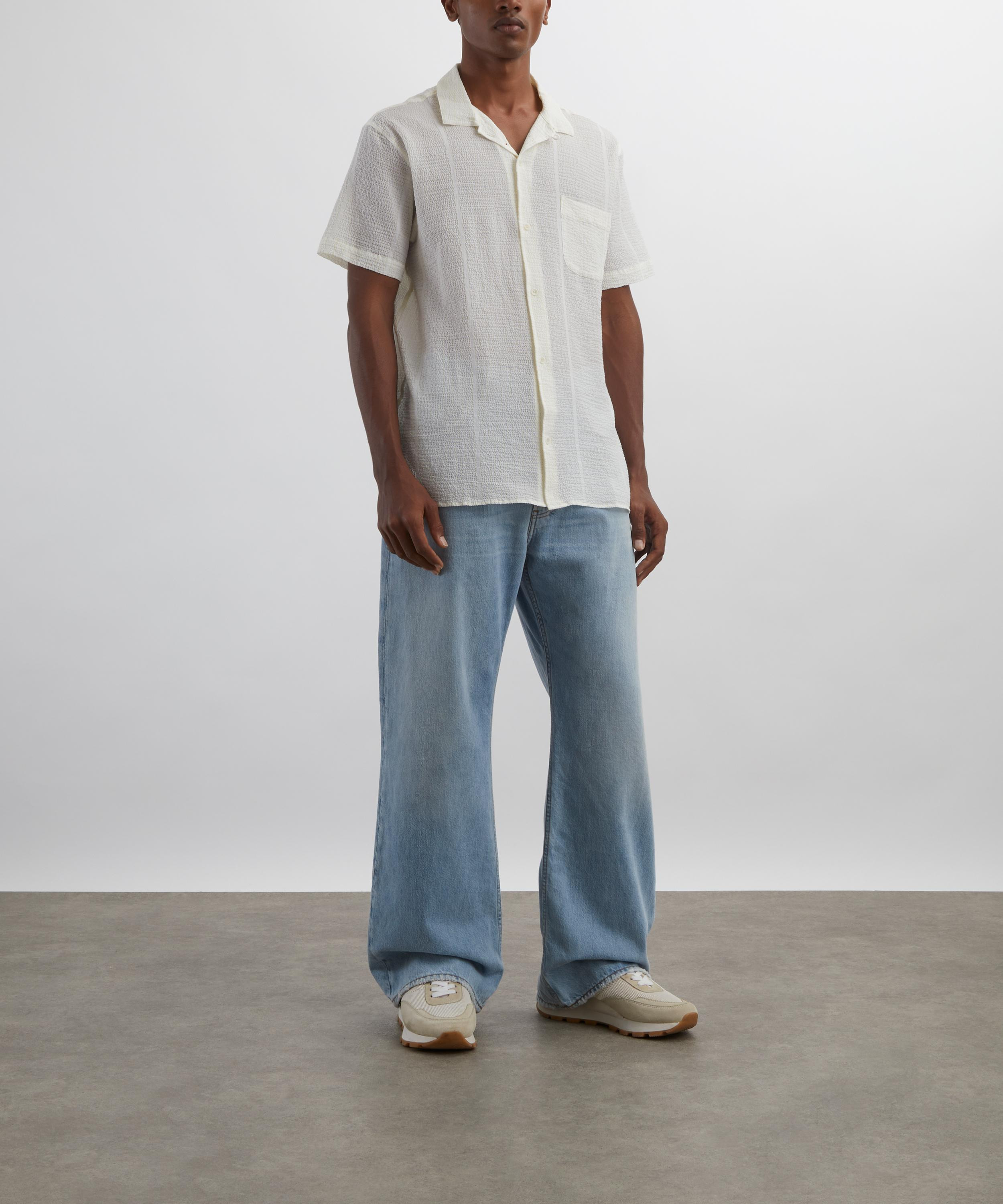 White Malick Seersucker Short-Sleeve Shirt - 2
