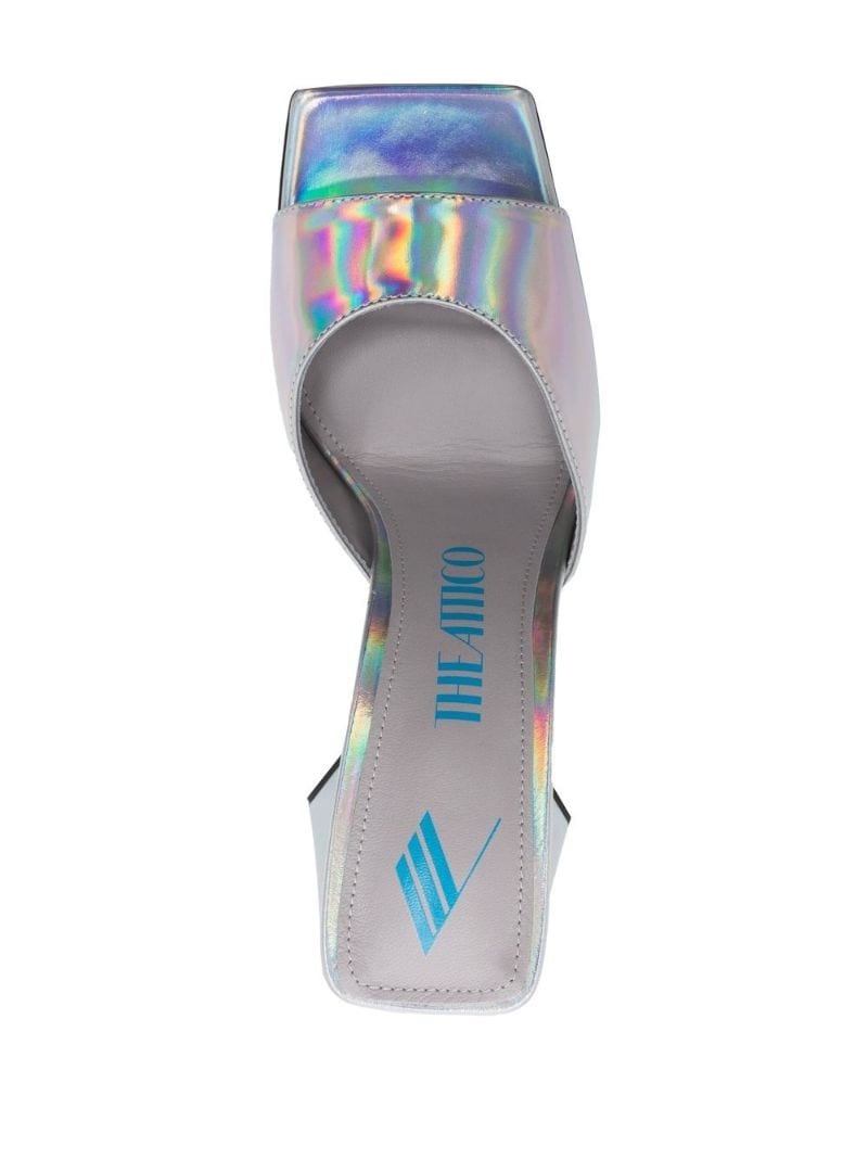 Devon 115mm iridescent mules - 4