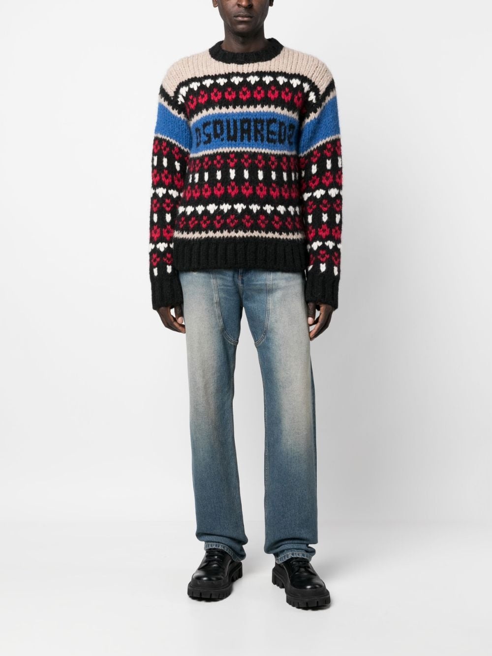 crochet-panelling jumper - 2