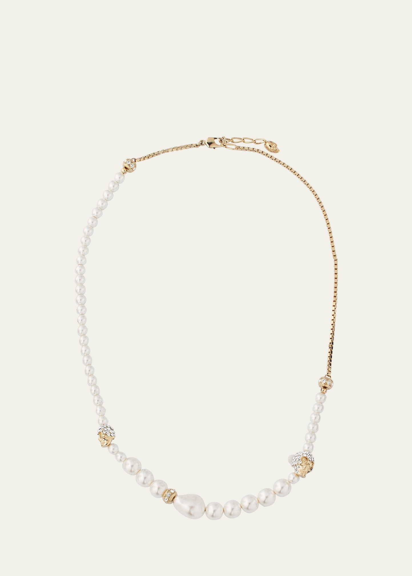 Pearly Skull Necklace - 1