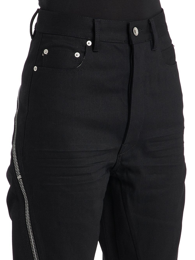 zip-embellished flared jeans 4