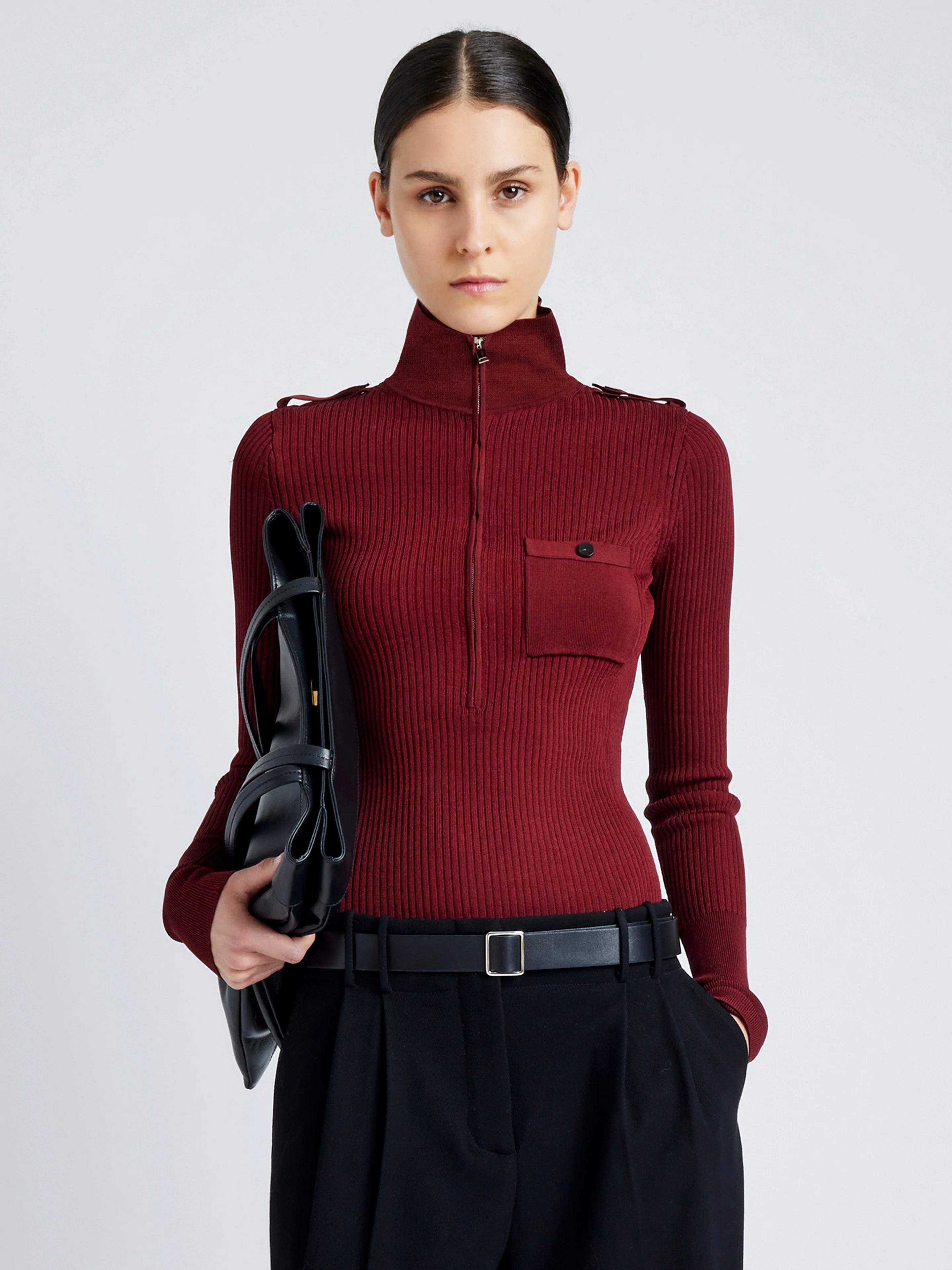 Norah Top in Silk Viscose Knit - 2