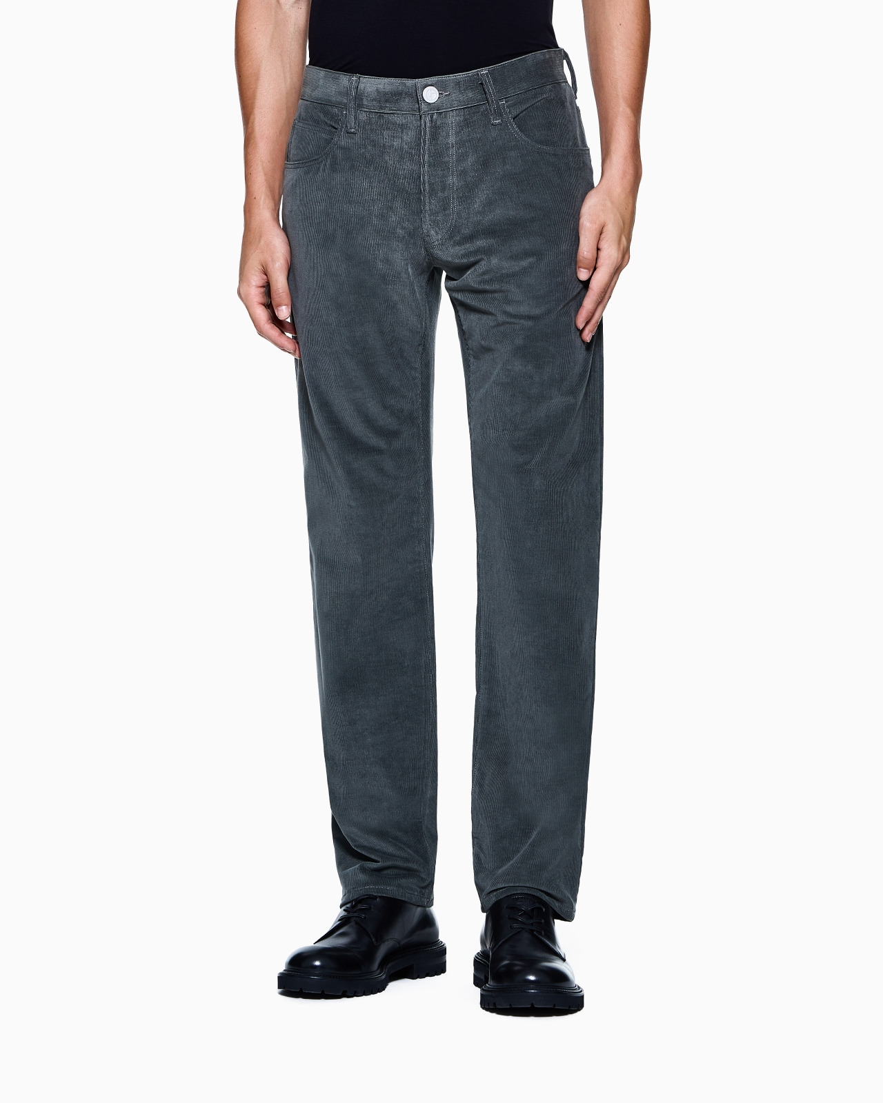 REGULAR-FIT, FIVE-POCKET TROUSERS IN COTTON AND CASHMERE - 3