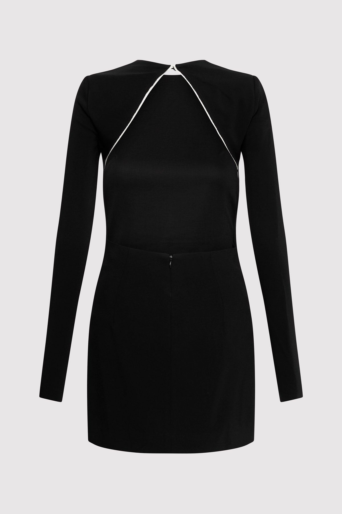 Raw Edge Mini Dress - Black - 6
