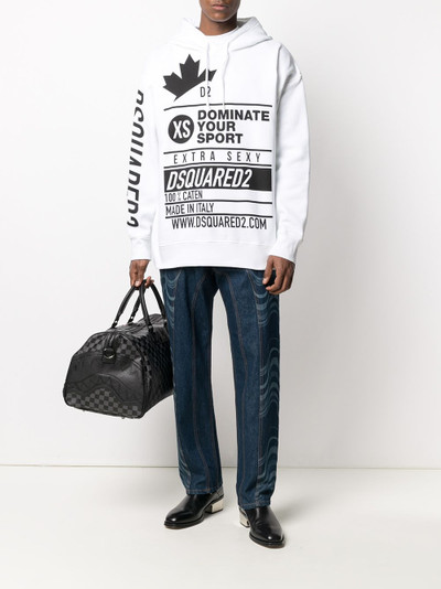 DSQUARED2 multi-logo print hoodie outlook