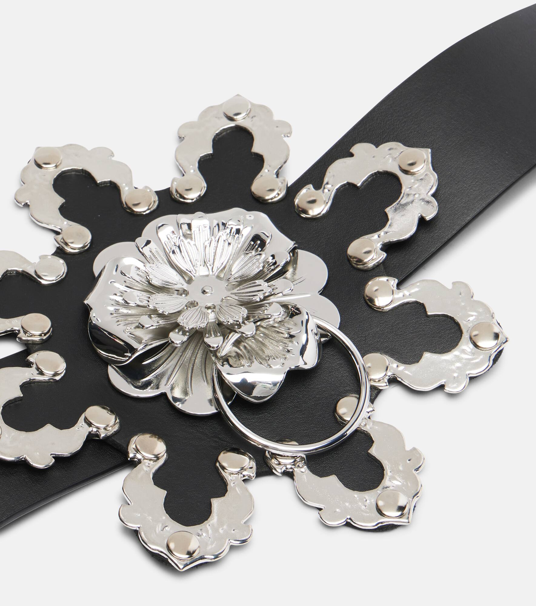 Floral leather belt - 3