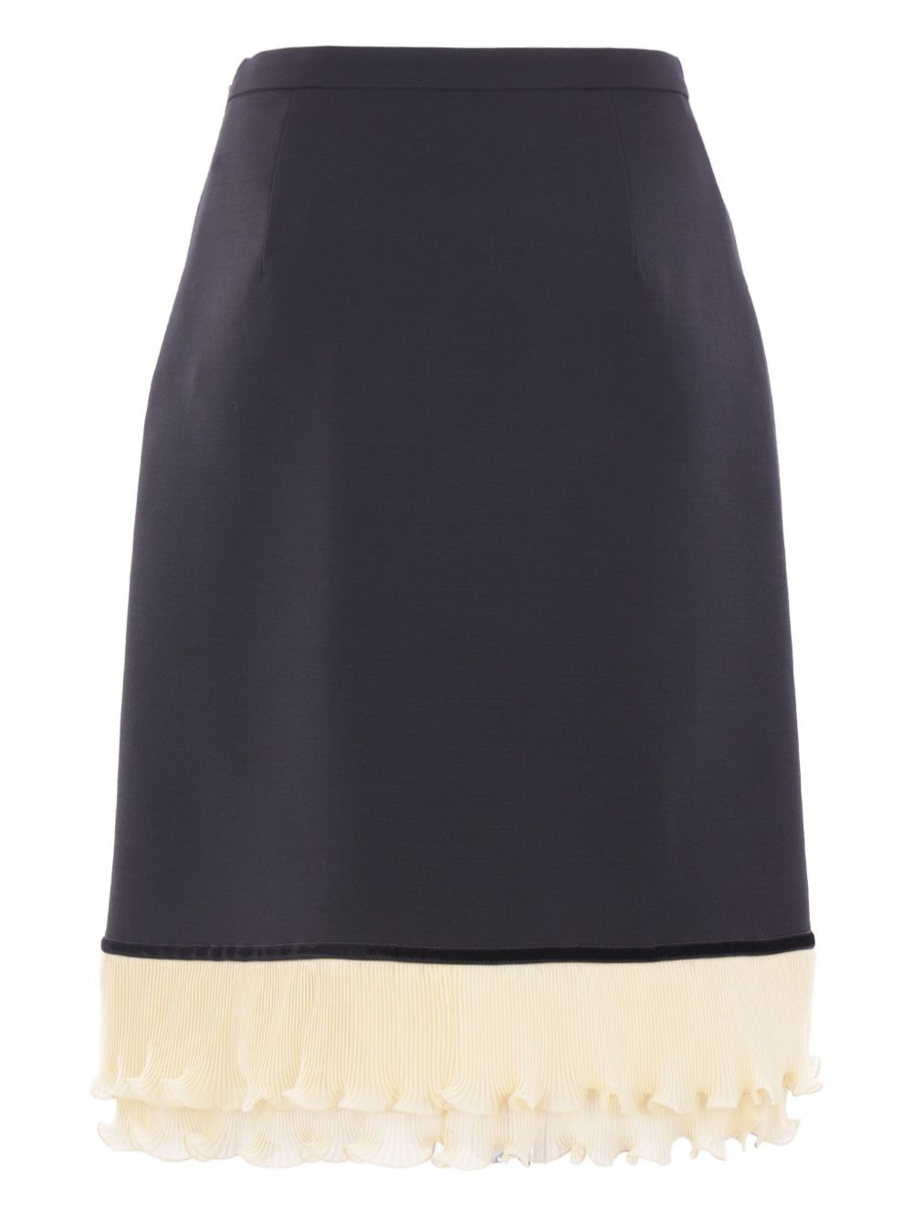 pleated-trim bow skirt - 2