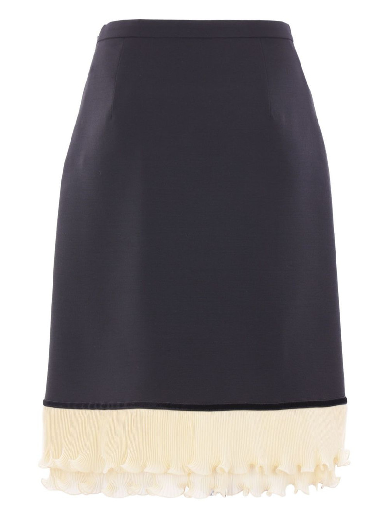 Valentino pleated-trim bow skirt outlook