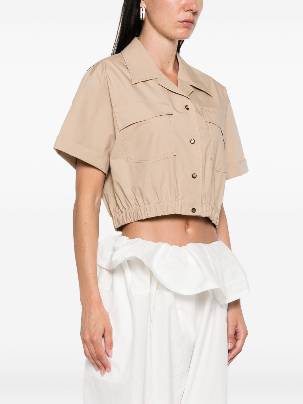 button-fastening flap-pocket shirt - 3