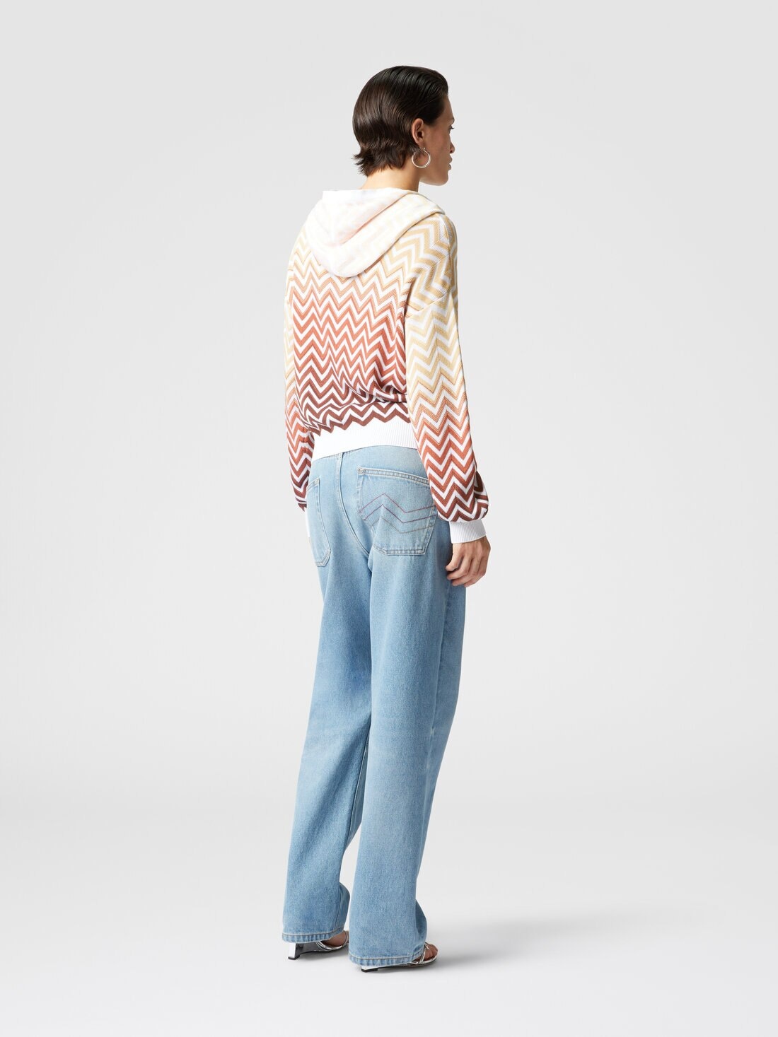 Dégradé chevron hooded sweatshirt - 3