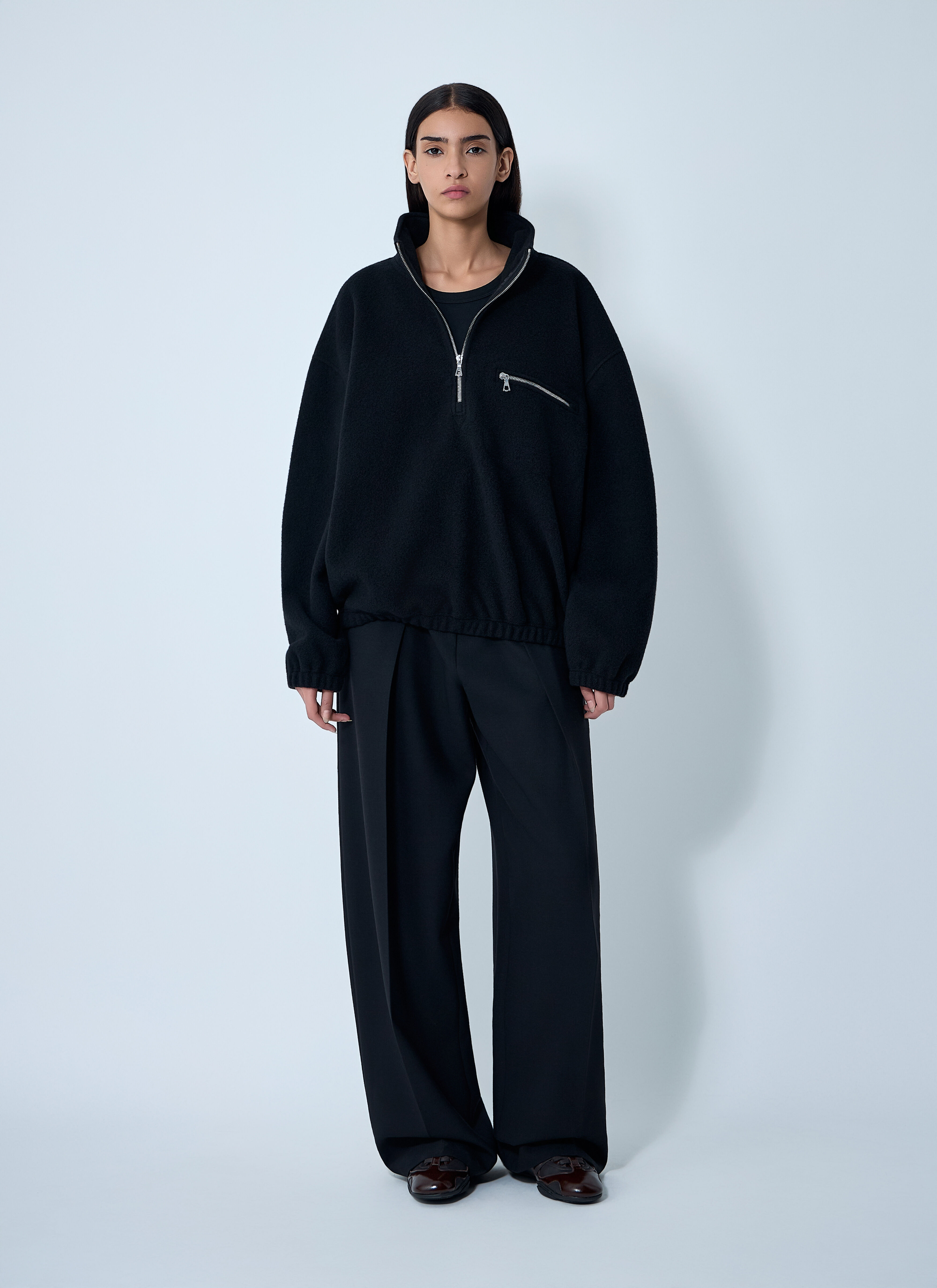 Zip-Up Fleece Sweatshirt - 2