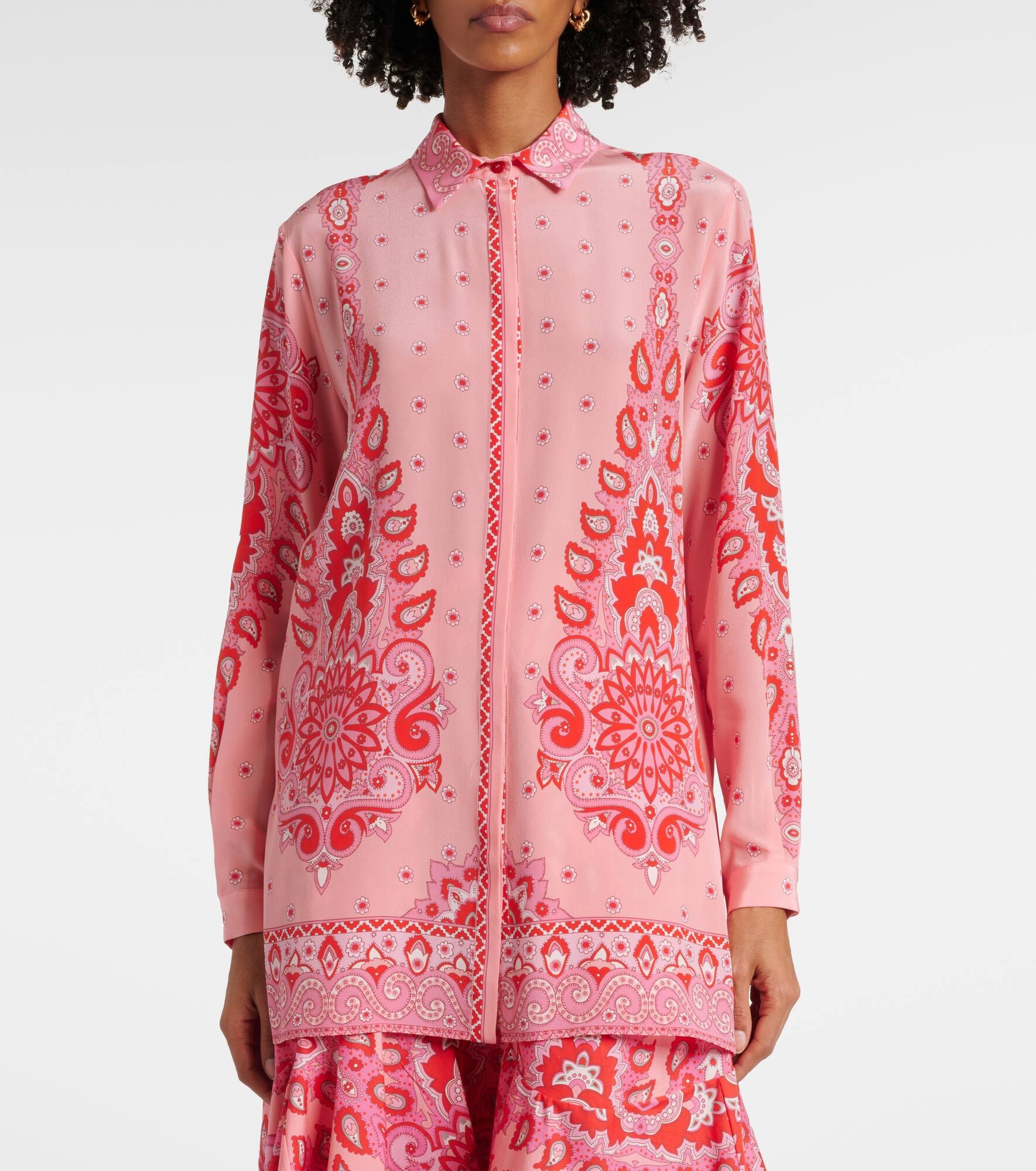 Printed silk shirt - 6