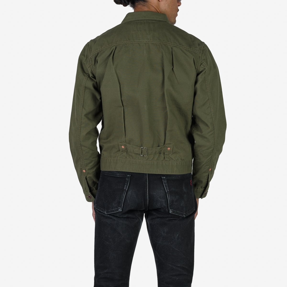 IHJ-134-ODG 9oz Paraffin Coated OX Type II Jacket - Olive Drab Green - 4