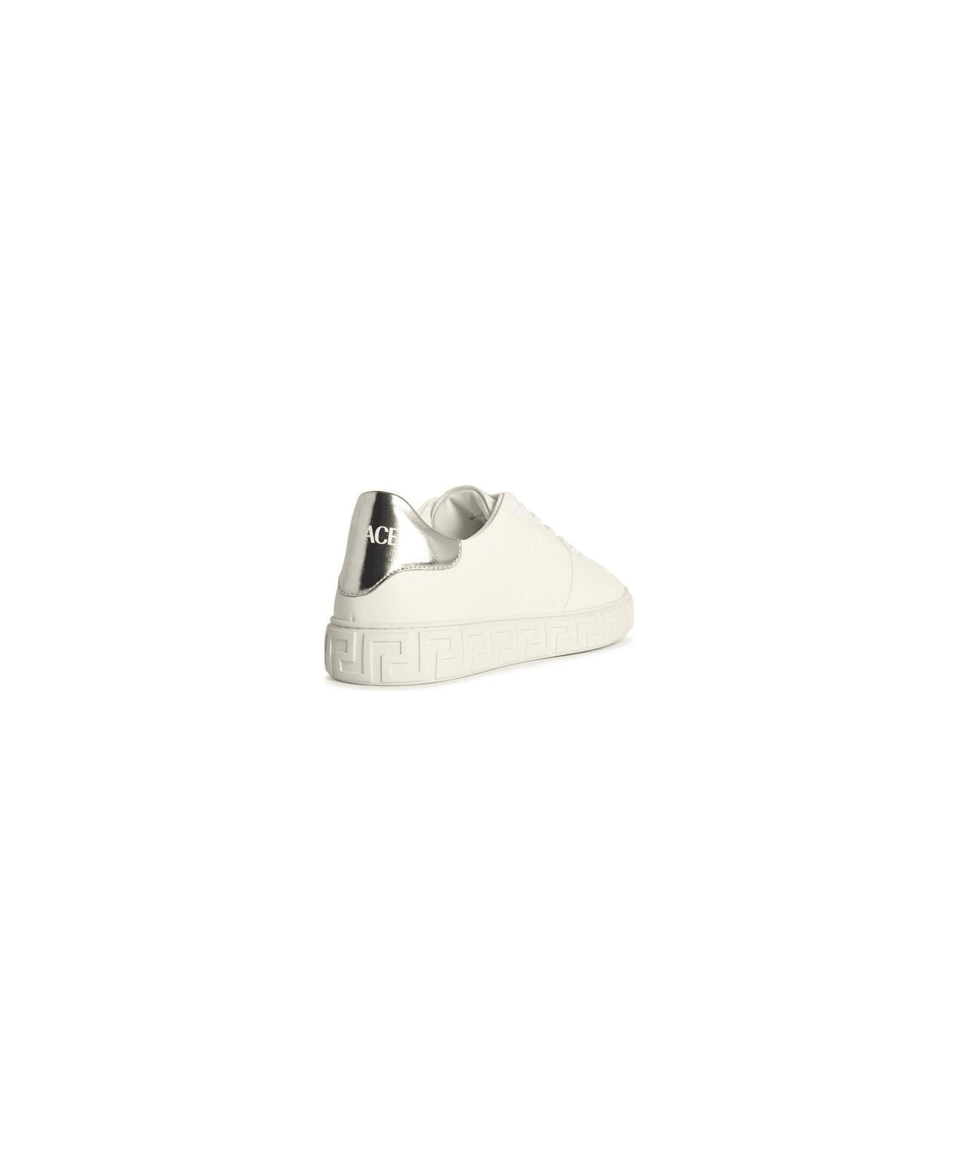'free Bio' White Faux Leather Sneakers - 3