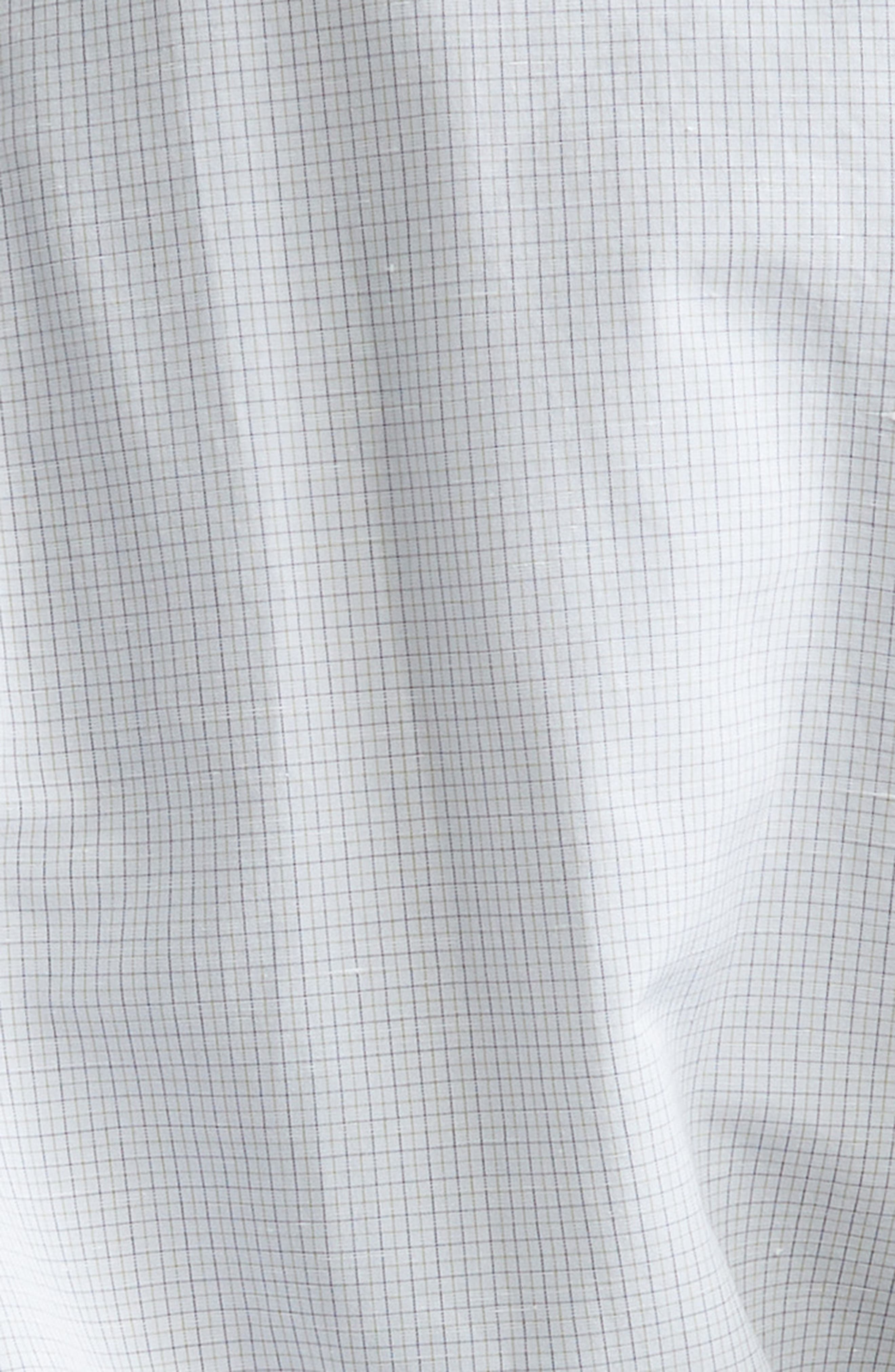 Bottega Veneta Fine Check Button-Up Shirt in Brown/Bay Leaf at Nordstrom - 7